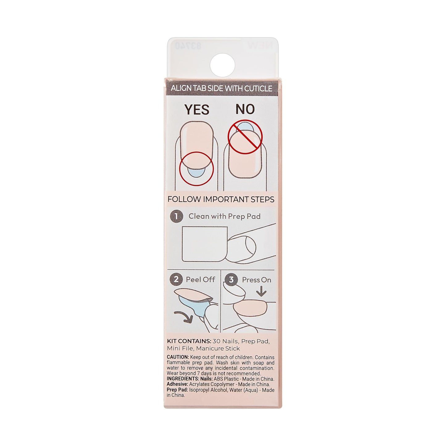 KISS imPRESS No Glue Mani Press On Nails, Color, 'Point Pink', Pink, Short Size, Squoval Shape, Includes 30 Nails, Prep Pad, Instructions Sheet, 1 Manicure Stick, 1 Mini File (Pack of 2)