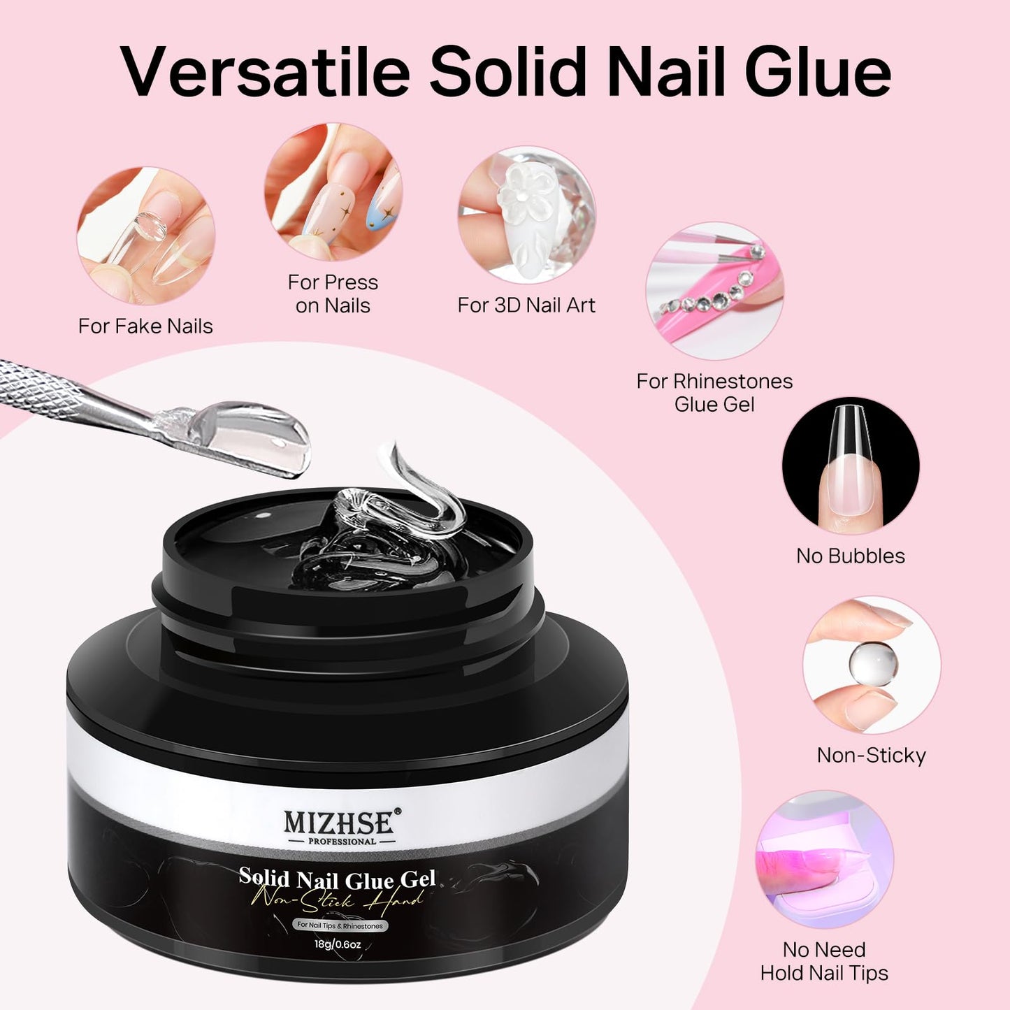 MIZHSE Gel Nail Kit Medium Coffin Gels Nail Tips, Solid Nails Glue Gel for Press On Nails with Portable U V Lamp 240Pcs 12 Sizes Half Matte Nail Tips Easy Nail Extension Set for Women