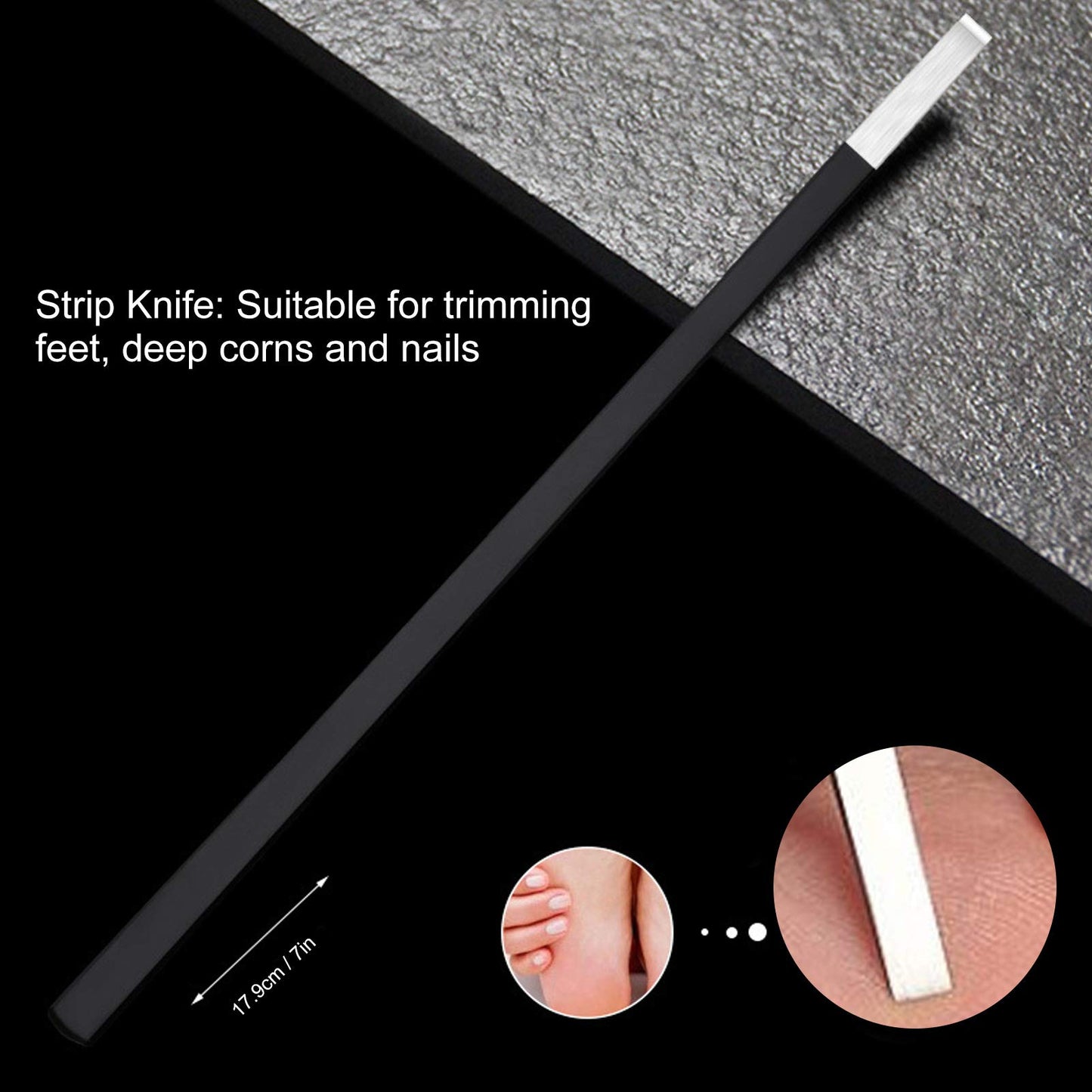 Watris Veiyi 7PCS Pedicure Knife Set, Ingrown Toenail Removal Kit, Pedicure Callus Shaver Tools, Professional Foot Scraper, Steel Foot Care for Dead Skin Corn Foot Remover Foot File Rasp (7in)