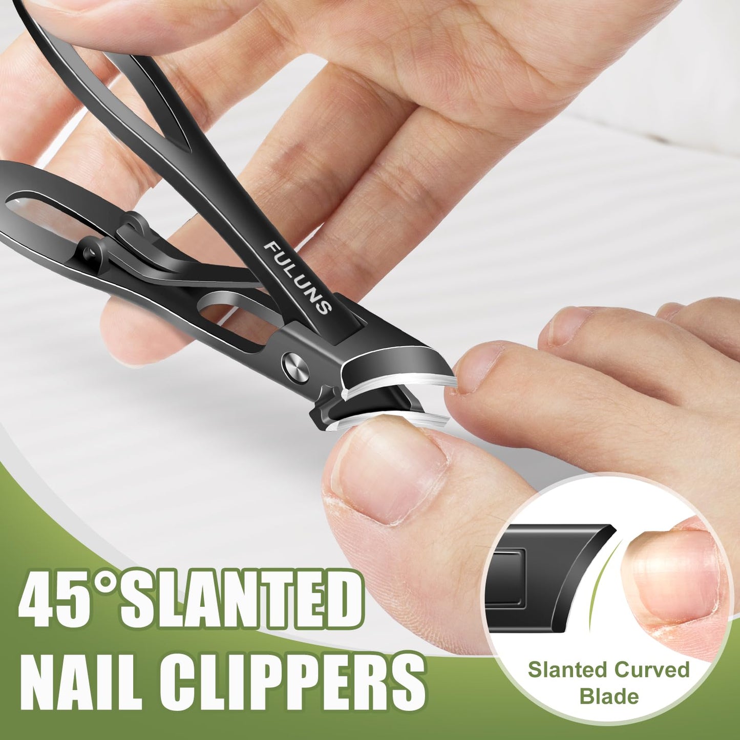 Toenail Clippers for Men Thick Toenails with 16MM Wide Jaw Opening, Large Nail Clippers for Seniors Thick Nails with Long Handle, Heavy Duty Sharp Slanted Nail Cutter Gifts for Men Women Adults