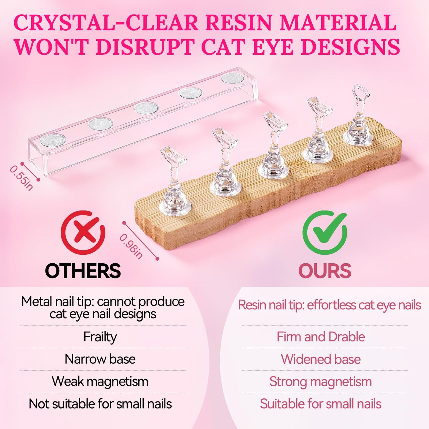 ESUOHYM Nail Stand For Press On With Nail Art Brushes Nail Holder For Painting Practice Display Presson Nails Nail Art tools Set with Nail Dotting 3D Sculpting tools, Practice Kit Tech