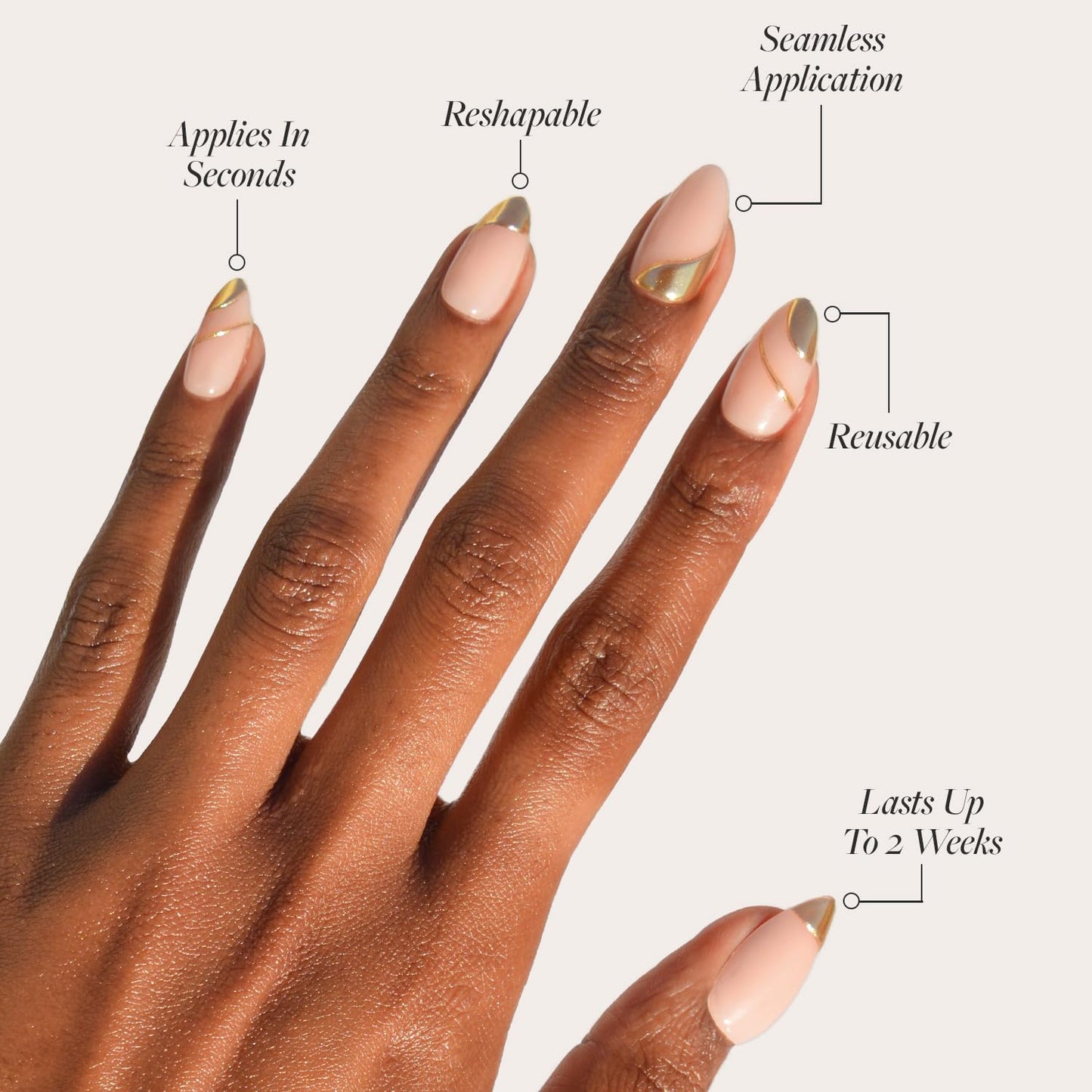 Glamnetic x GLAMZILLA Press-On Nails Bundle - I AM A RICH MAN? & Angel | Short Almond Fake Nails with Gold Foil | Opaque White Short Almond Nails | Durable, Salon-Quality Nail Kits