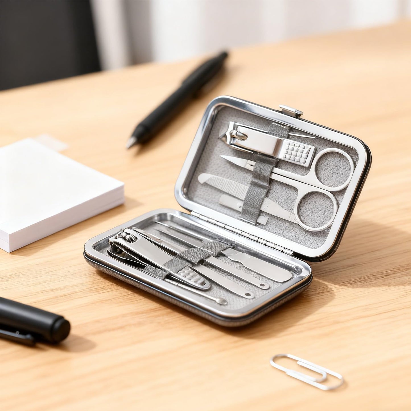 12 Pcs Manicure Set Bulk, Nail Clippers Kit Stainless Steel Fingernail Clippers Set, Sturdy Nail Tip Cutter Trimmers Professional Grooming Toenail Clippers Personal Pedicure Kits Gift Mini Nail Clippe