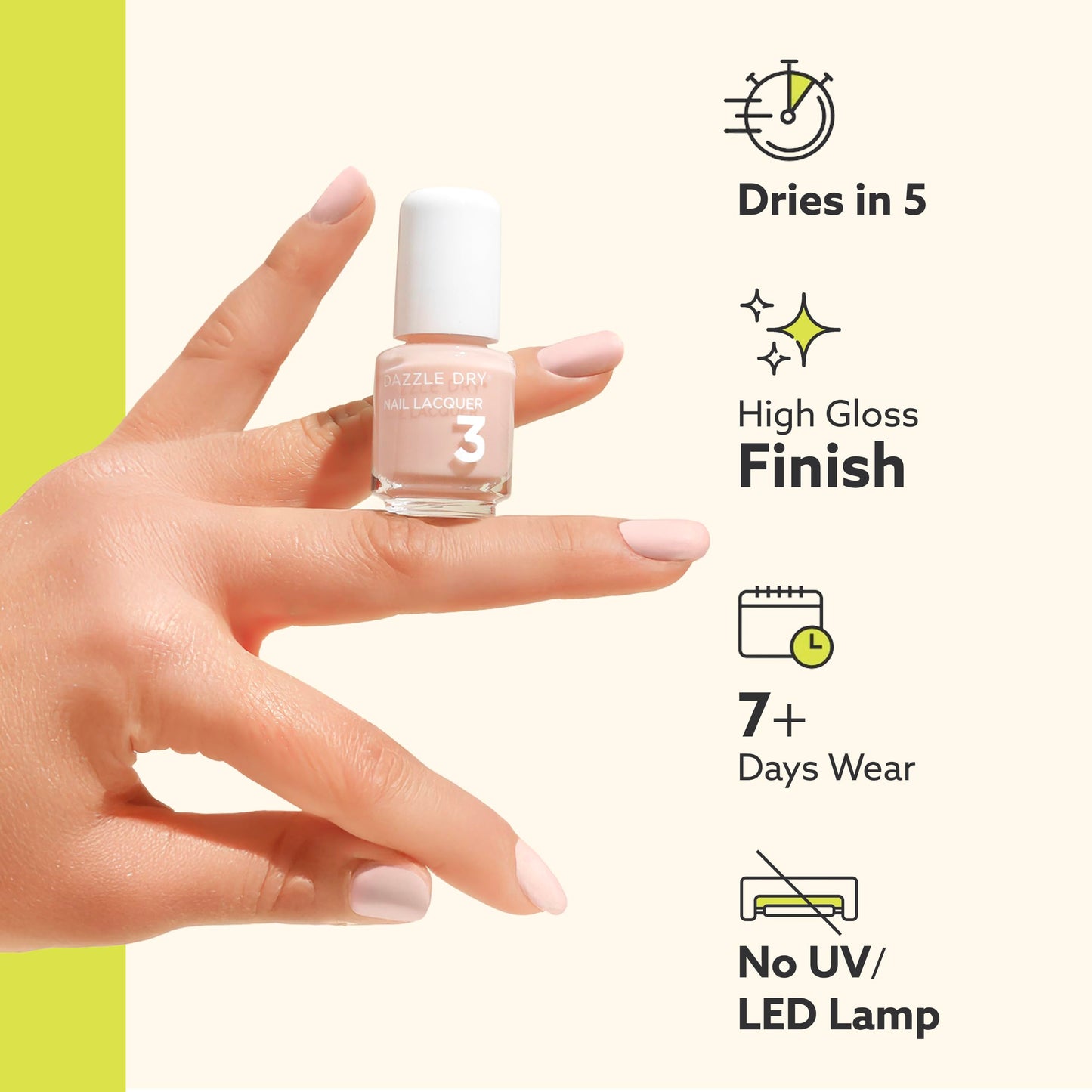 Dazzle Dry Mini Kit 4 Step System - Raise Your Glass - A glittering copper. Full-coverage metallic. (5 Piece Kit / 5 Manicures)