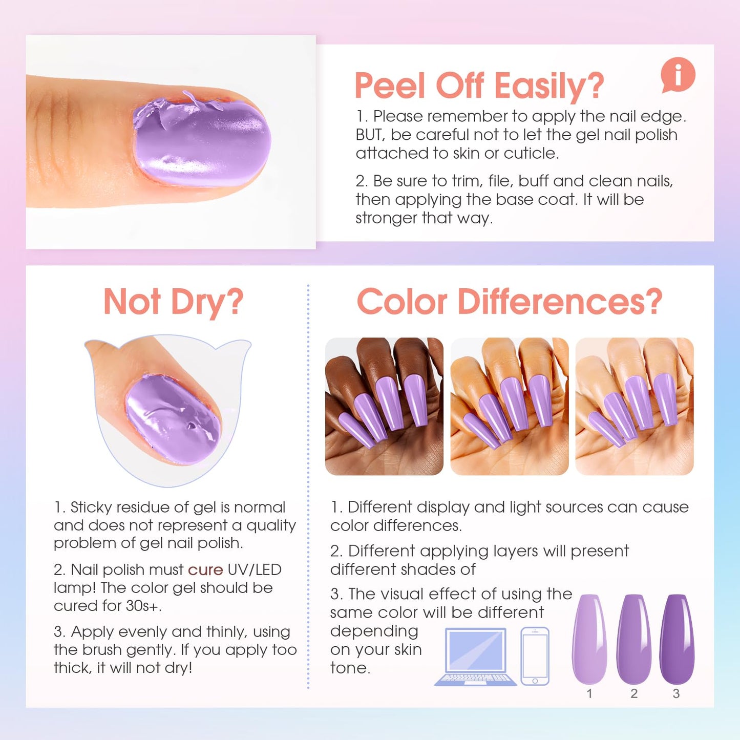ROSALIND 80 PCS Gel Polish Set with 5PCS Top Coat and Base Coat，75 Multi-Colred u v Gel Nail Polish Kit Soak Off Nail Set for Women