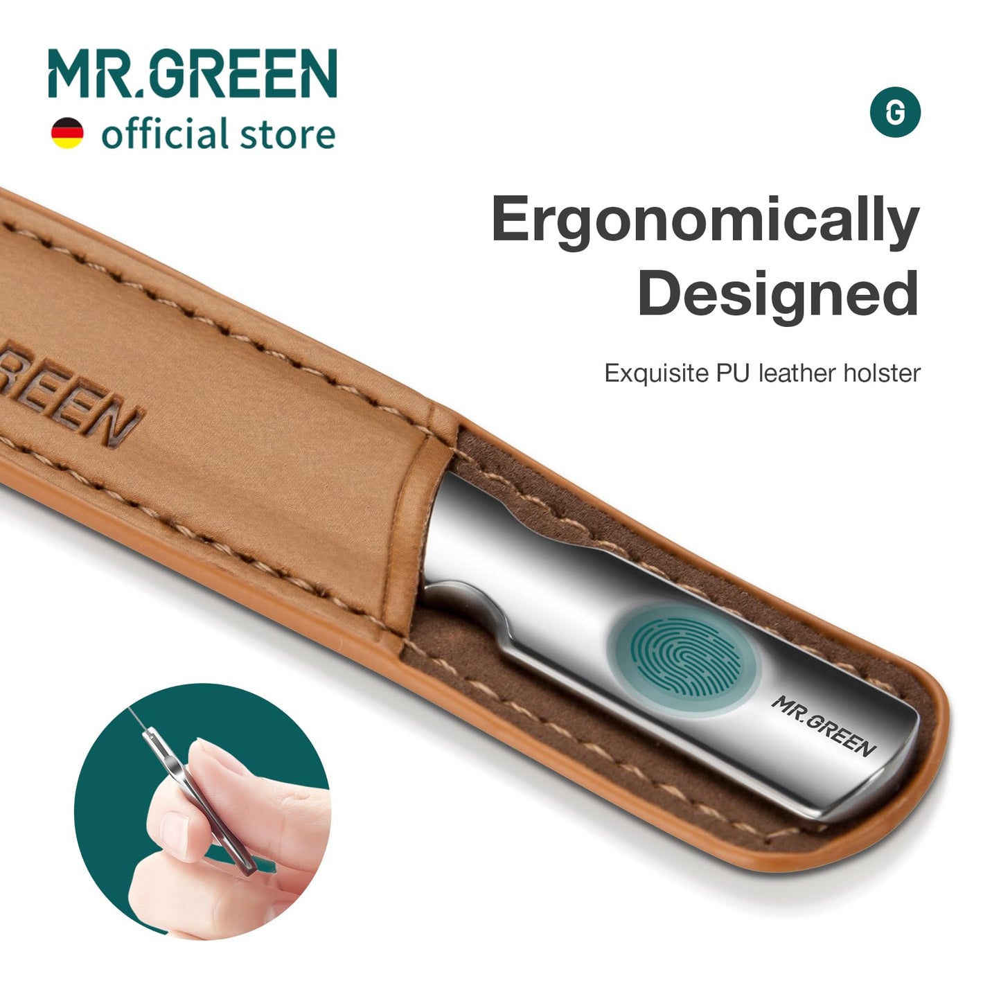 MR.GREEN Double Sided Nail Files Stainless Steel Manicure Pedicure Grooming for Professional Finger Toe Nail Care Tools (Short)