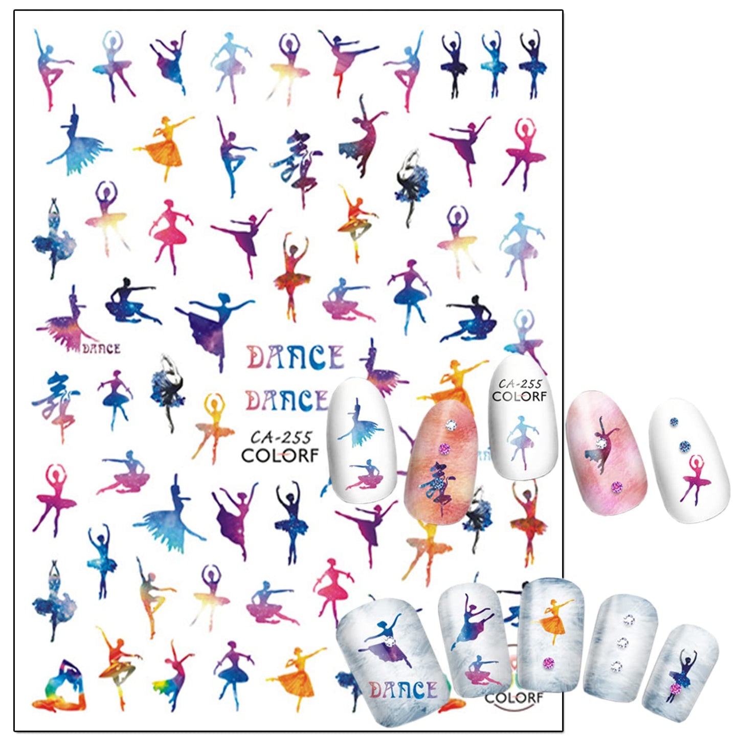 Nail Art Adhesive Sticker Holographic Cake Candy Rose Bow-knot Lips Ballet Gesture Nail Art Decals Design 3D Nail Art Supplies for Women Girls Manicure Tips Charms Decorations DIY Nail Decal(6 Sheets)
