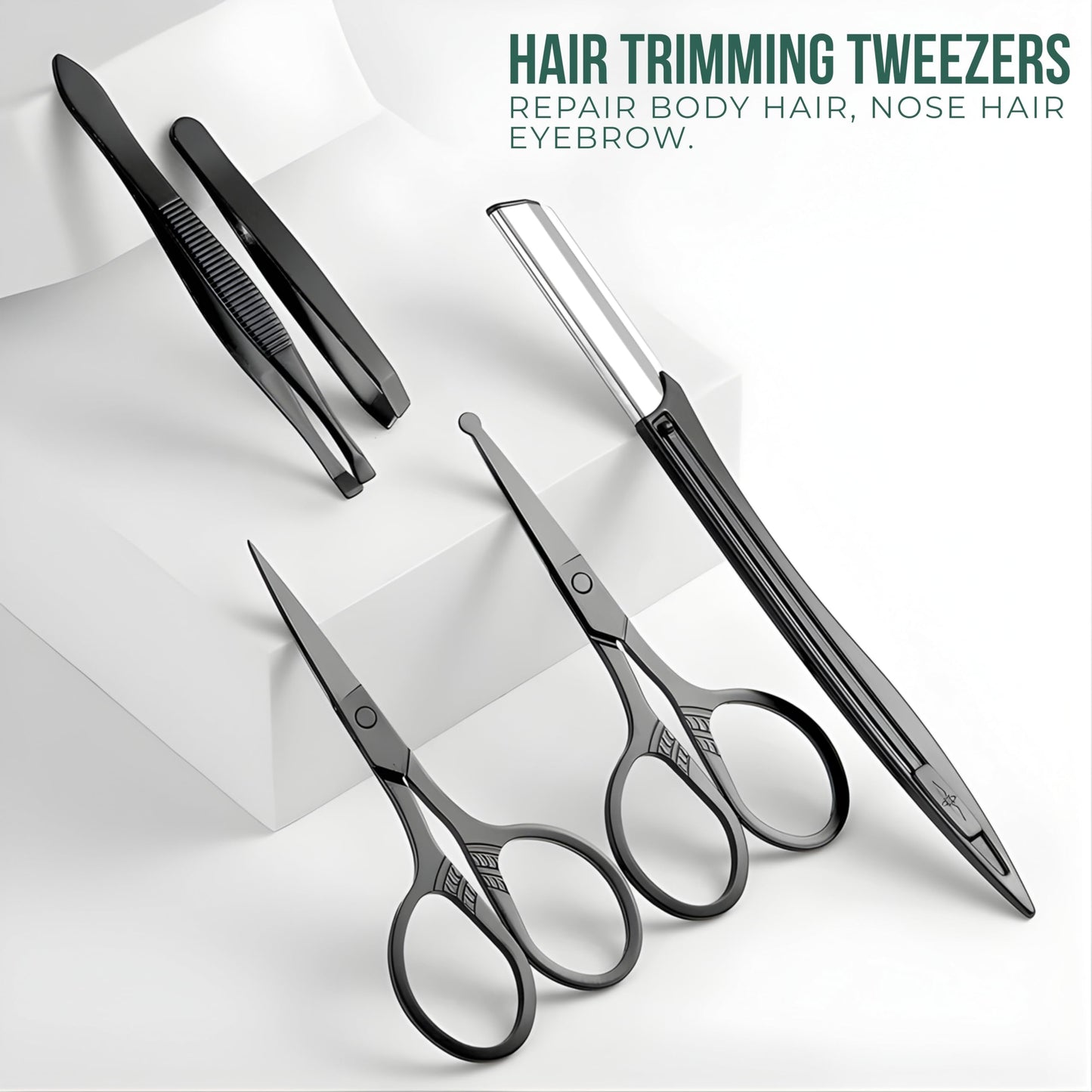 Kozaare Nail Clipper Set, 40 Pieces Stainless Steel Manicure and Pedicure Kit with Professional Nail Clippers (Black)