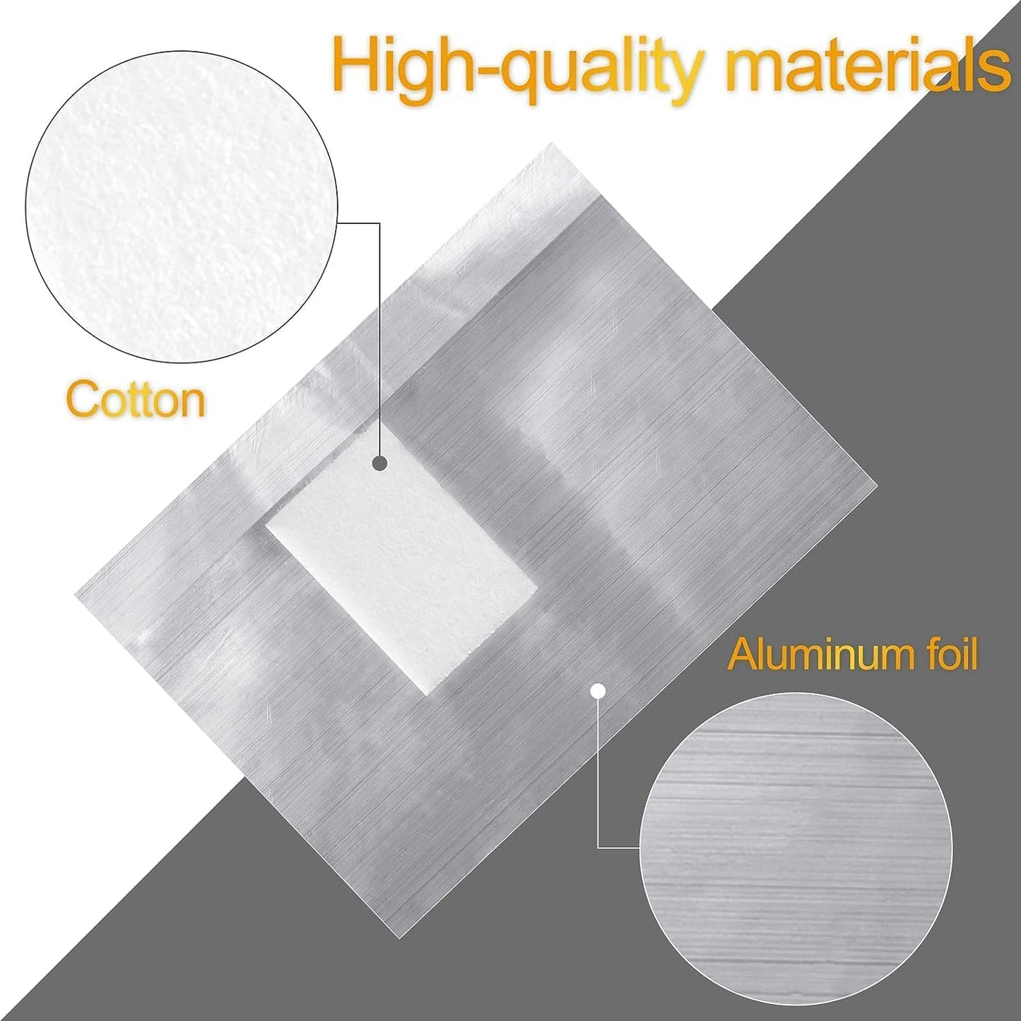 500 Pcs Nail Soak-Off Foil Wraps with Absorbent Cotton Pads + Stainless Steel Cuticle Pusher Tool for Gel Acrylic UV Nails – Home & Salon Accessory (Pack of 500)