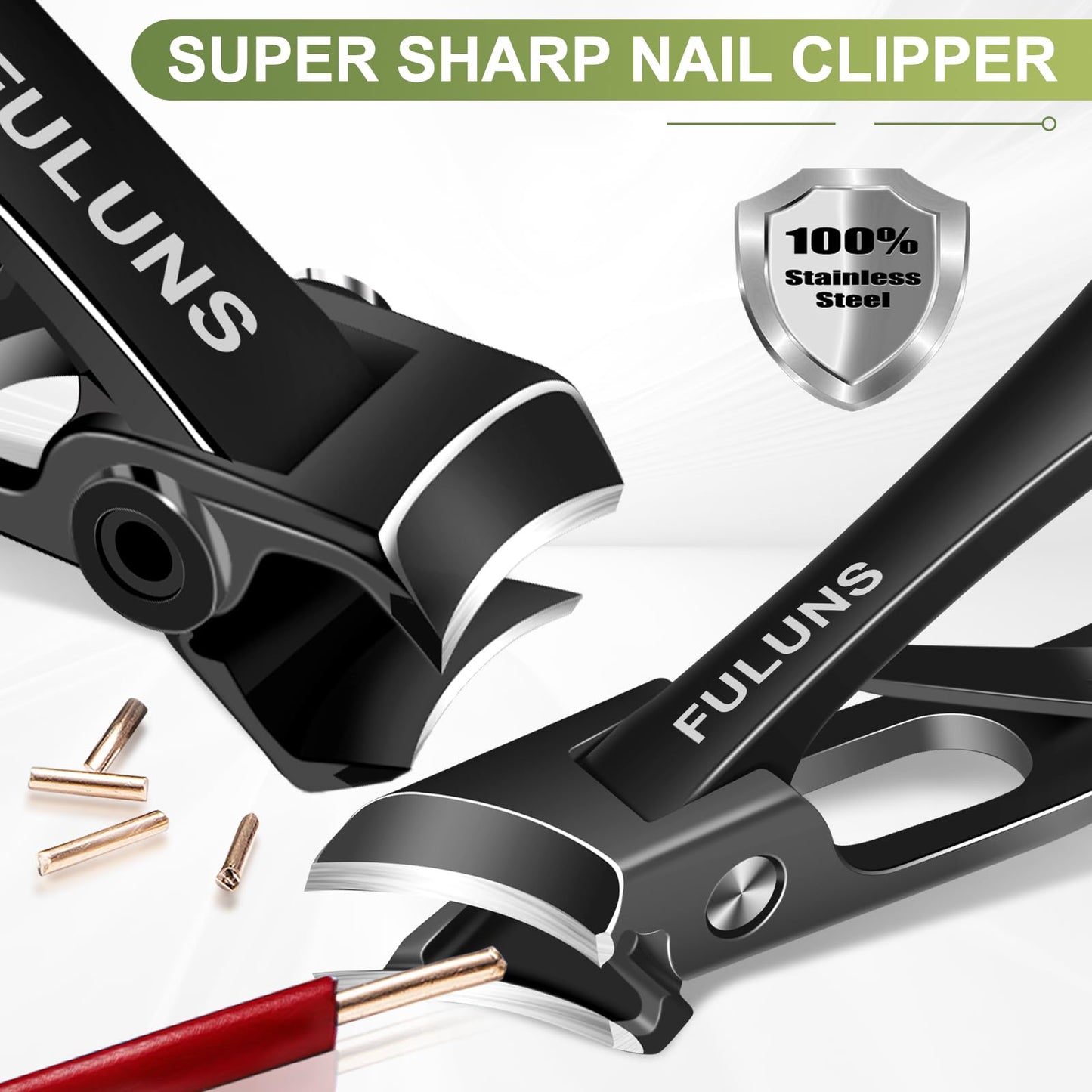 Toenail Clippers for Men Thick Toenails with 16MM Wide Jaw Opening, Large Nail Clippers for Seniors Thick Nails with Long Handle, Heavy Duty Sharp Slanted Nail Cutter Gifts for Men Women Adults