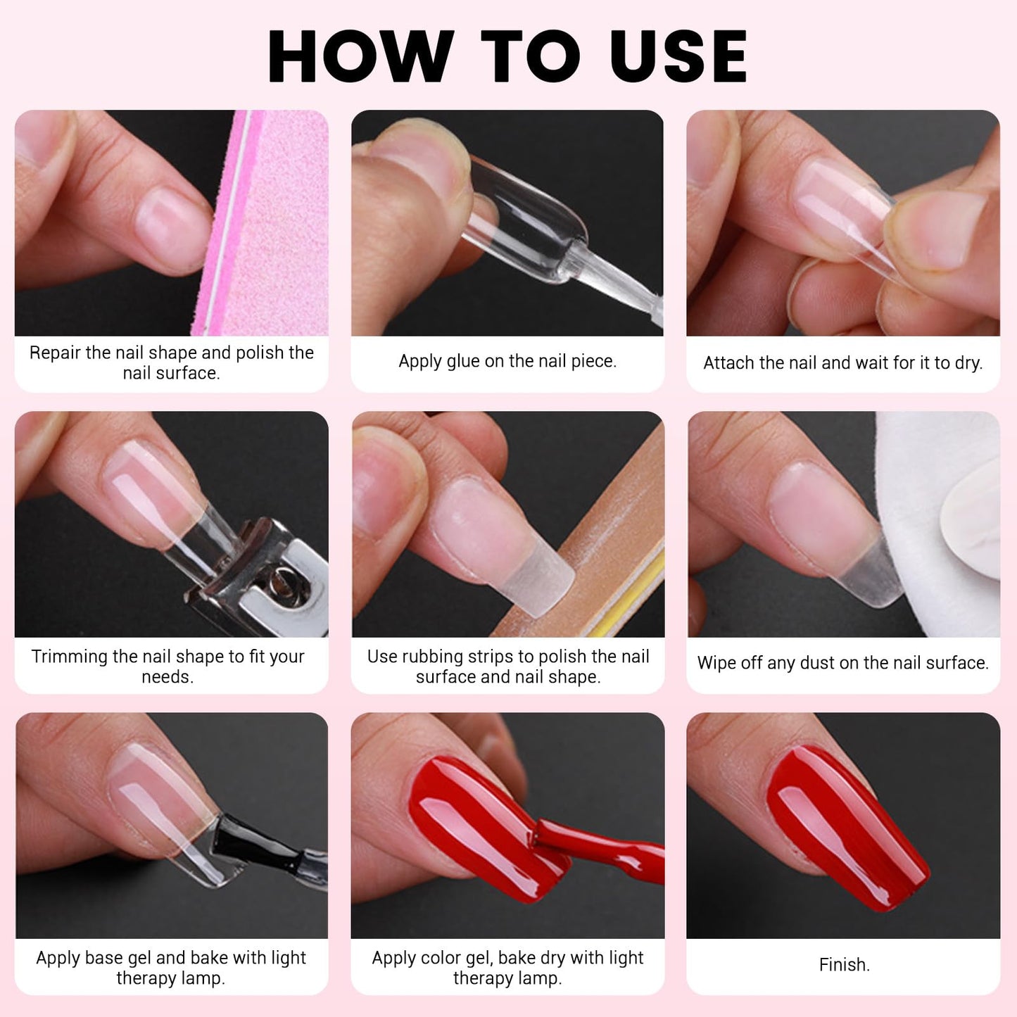 1400 Pcs 3 Styles Clear Nail Tips, Pre-shaped Acrylic Press on Nails Kit with Short Oval Nail Tips, Square and Stiletto, Fake Soft Gel for Extension Manicure Home DIY