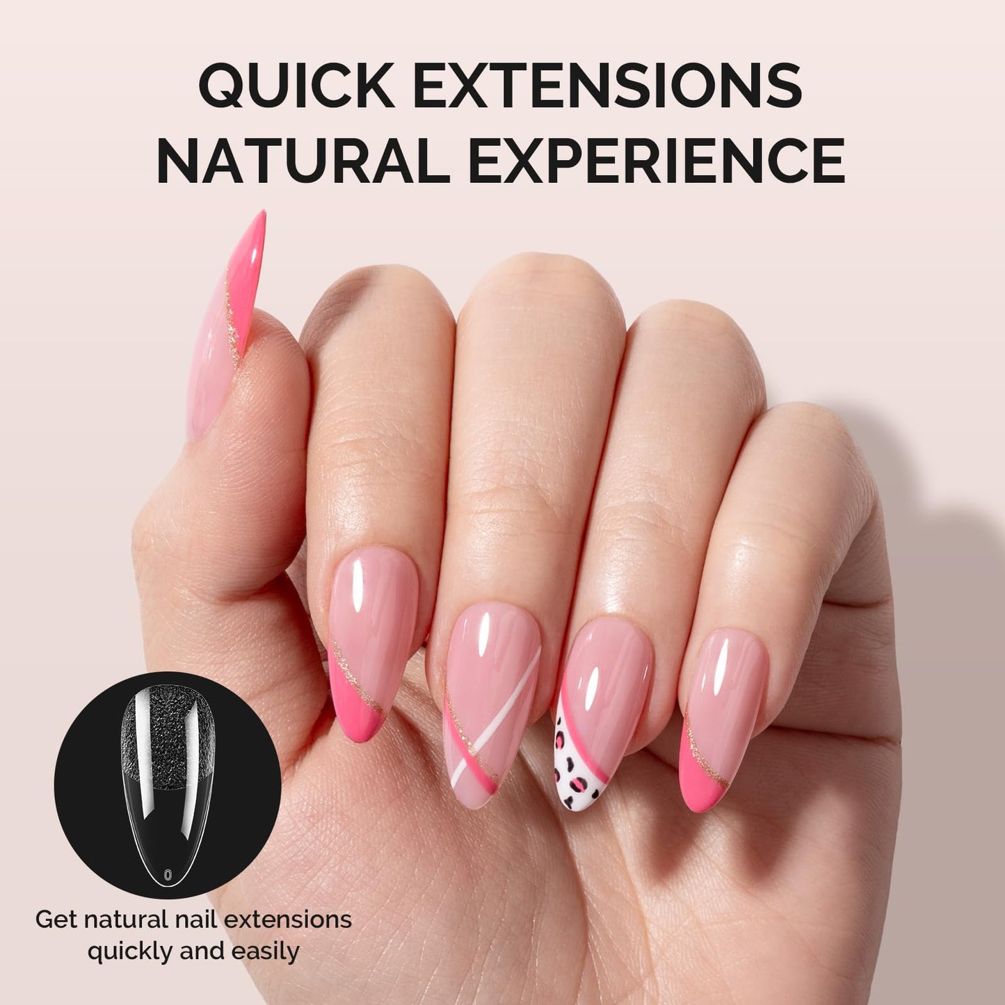 MelodySusie Medium Almond X Nail Tips - 600Pcs 15 Sizes Clear Acrylic, Half Matte Full Cover Press on Nails for DIY Extension & Salon Use, Pre-Shaped for Long-Lasting Manicure