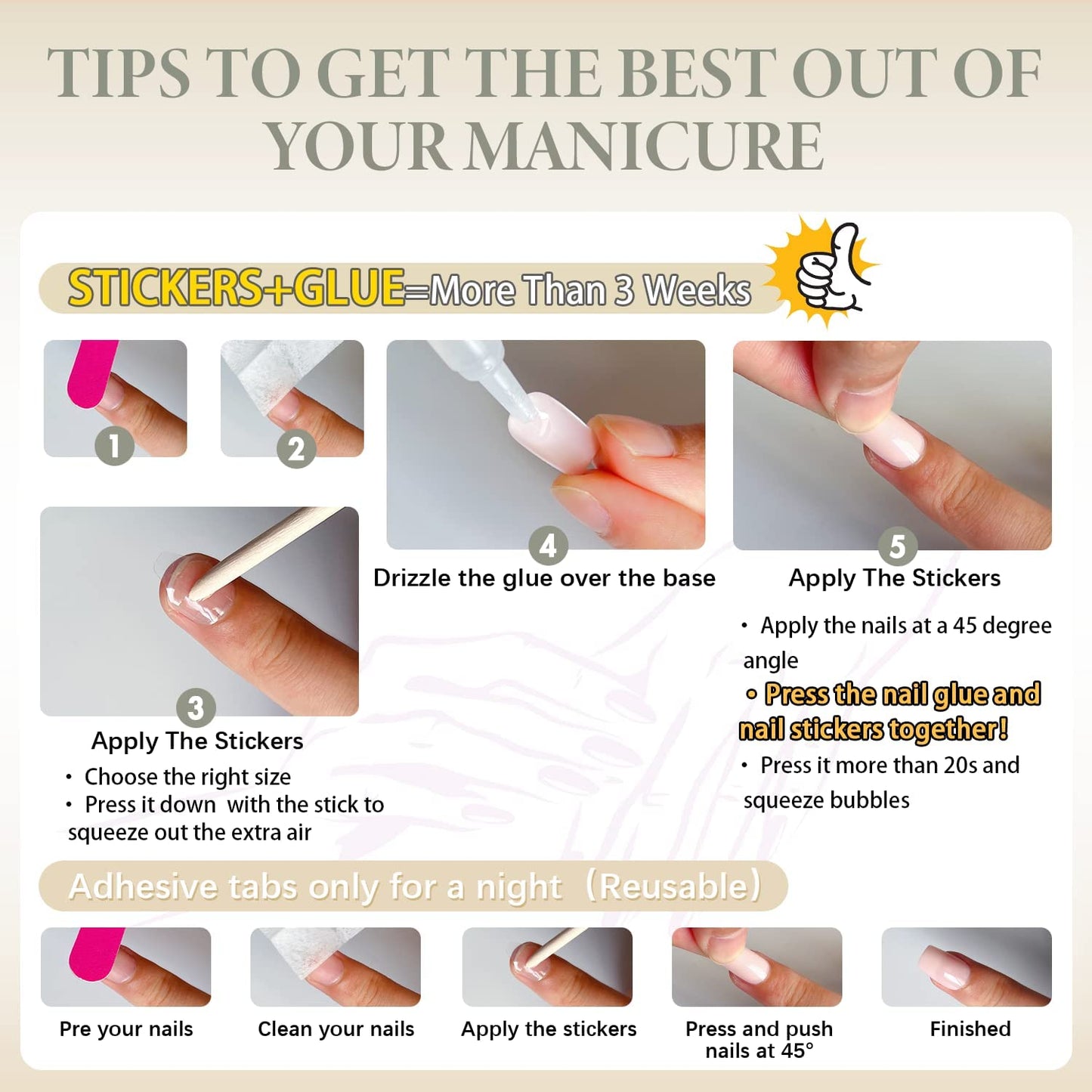 KQueenest Light Nude Press on Nails Long Medium Square, Glazed Fake Nails Press ons, Glue on Nails Coffin For Women, Gel Square Tip Nails, Acrylic False Nails Set For Finger Decoration, 24 Pcs