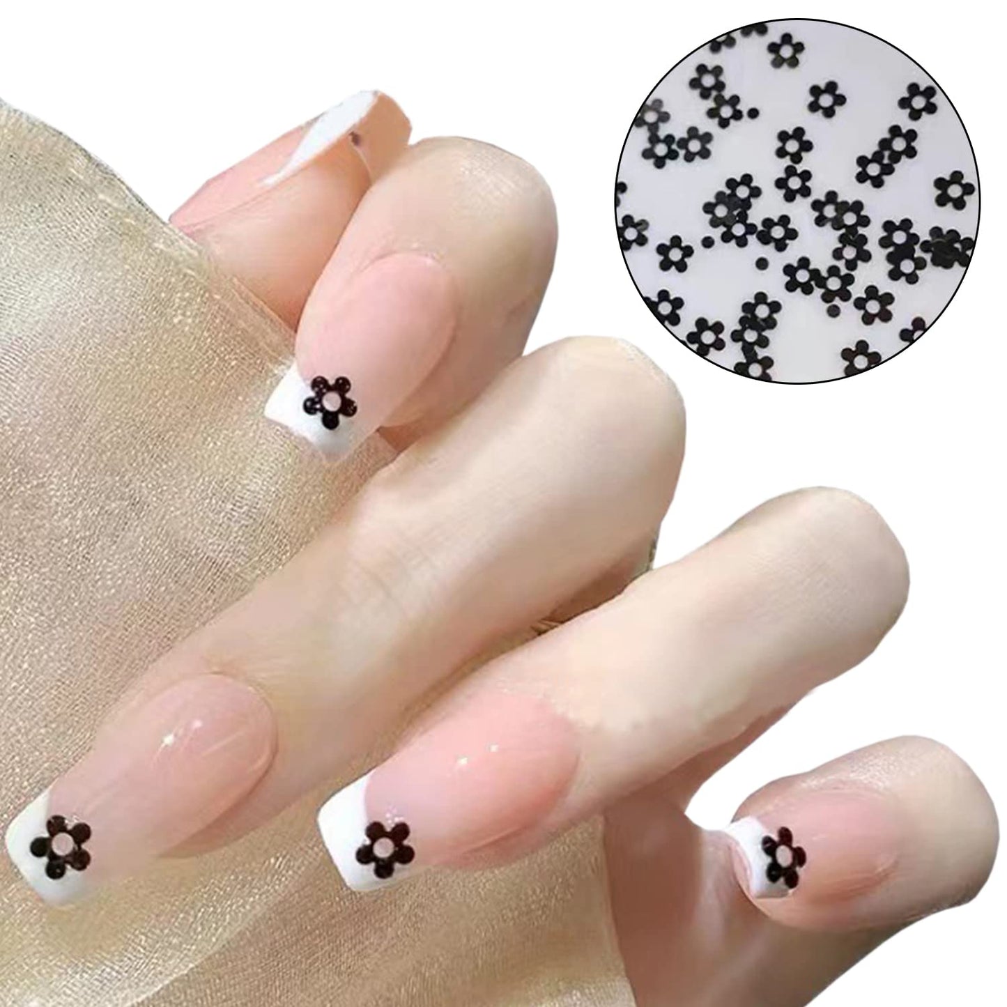 Nail Art Glitter Sequins, Gold and Black 3D Glitter Nail Flakes Designs, Heart Butterfly Stars Flowers Rabbit Sparkly Nails Supplies for Women Girls Manicure Charms Decorations, Shiny Resin Nail Art
