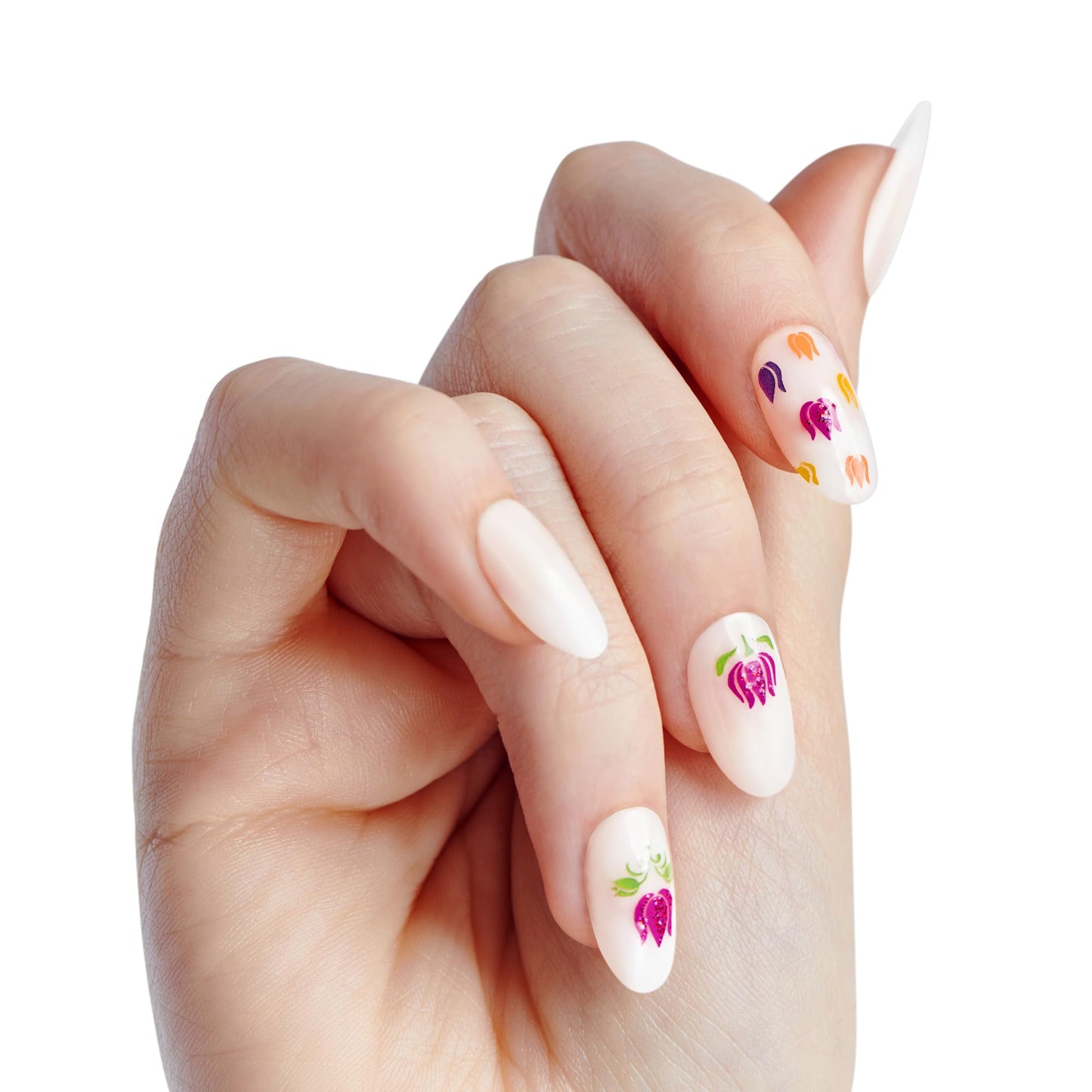 WICKED X imPRESS Press On Nails, New Improved Adhesive, Up To 10 Day Hold, ‘Beautifical’, White, Medium Oval, Includes 30 Fake Nails, 1 Prep Pad, 1 Manicure Stick, 1 Mini File