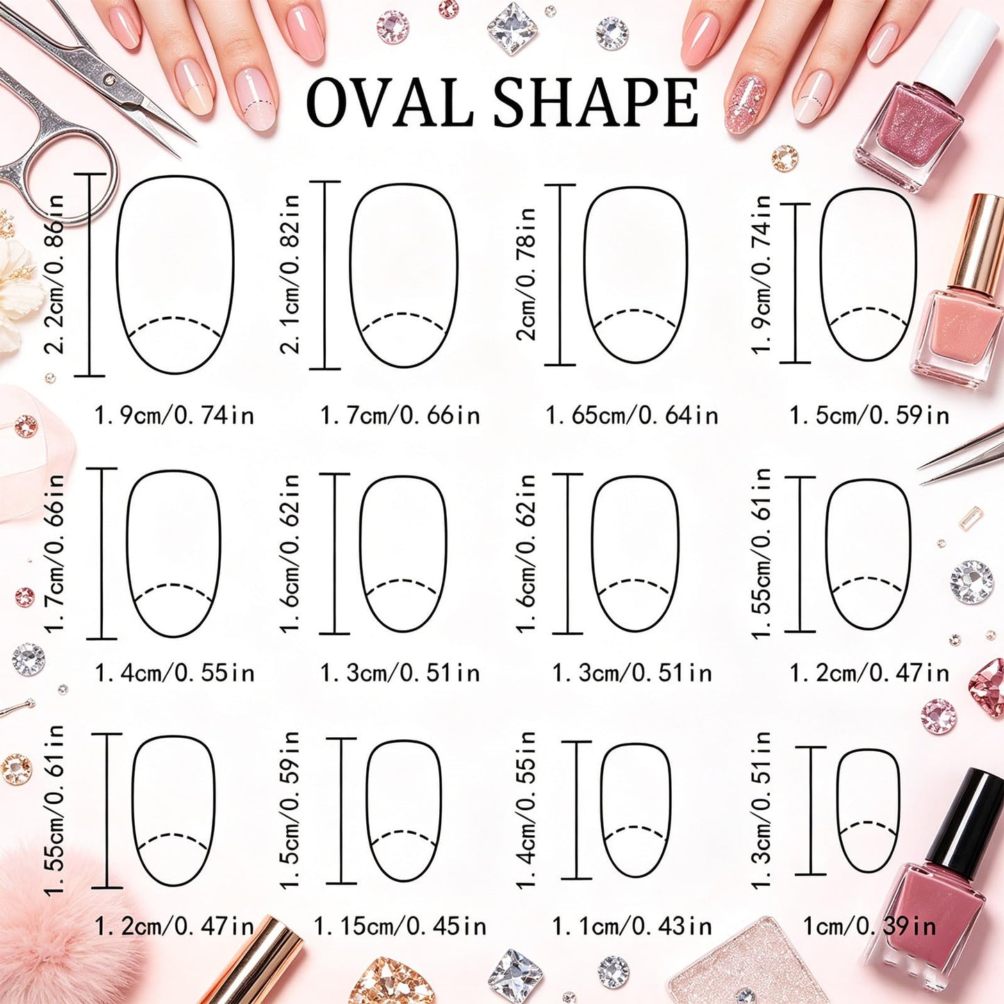 Strawberry Press on Nails Red French Tips False Nails with Fruit Design Medium Oval Fake Nail Glossy Silver Glitter Glue on Nail White Polka Dots Stick on Fingernails for Women Summer Daily Wear