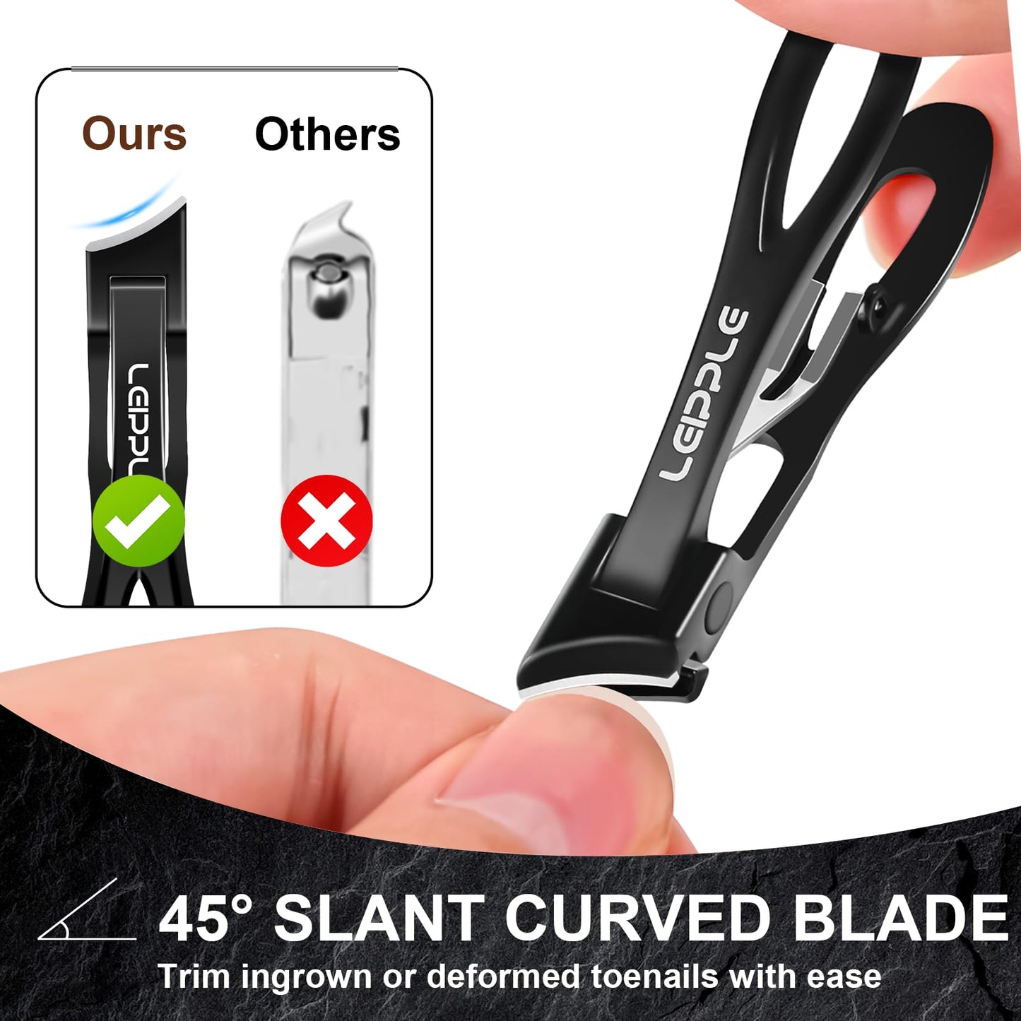 2026 Toenail Clippers for Thick & Ingrown Nails, Professional Nail Clipper Set with Pedicure Tool, Super Sharp Fingernail Cutter with Catcher, Podiatrist Toe Nail Clippers Kit for Seniors, Men & Women