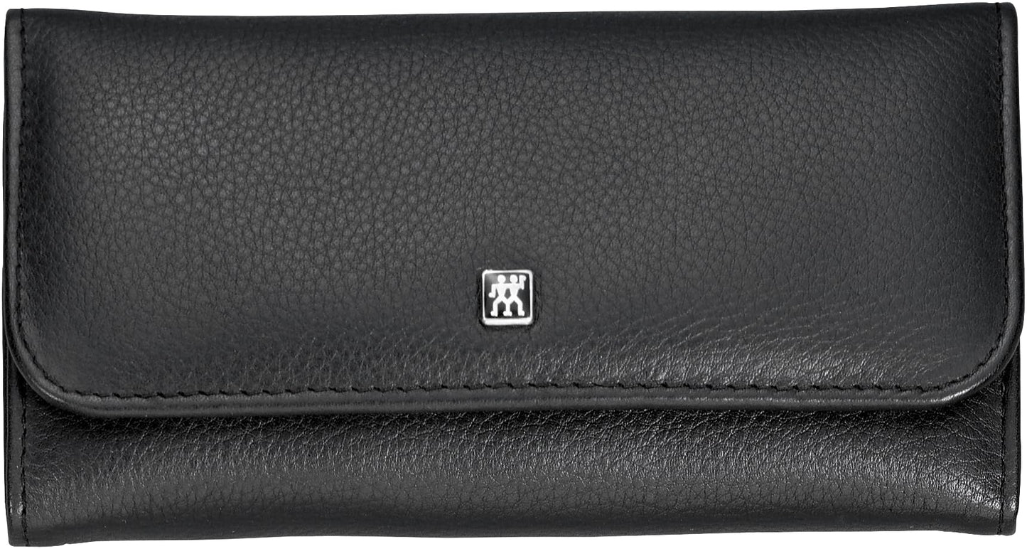 ZWILLING Beauty Classic INOX 6-pc Manicure and Pedicure Set with Black Leather Case, Nail Care Made of Genuine Leather with Push Button