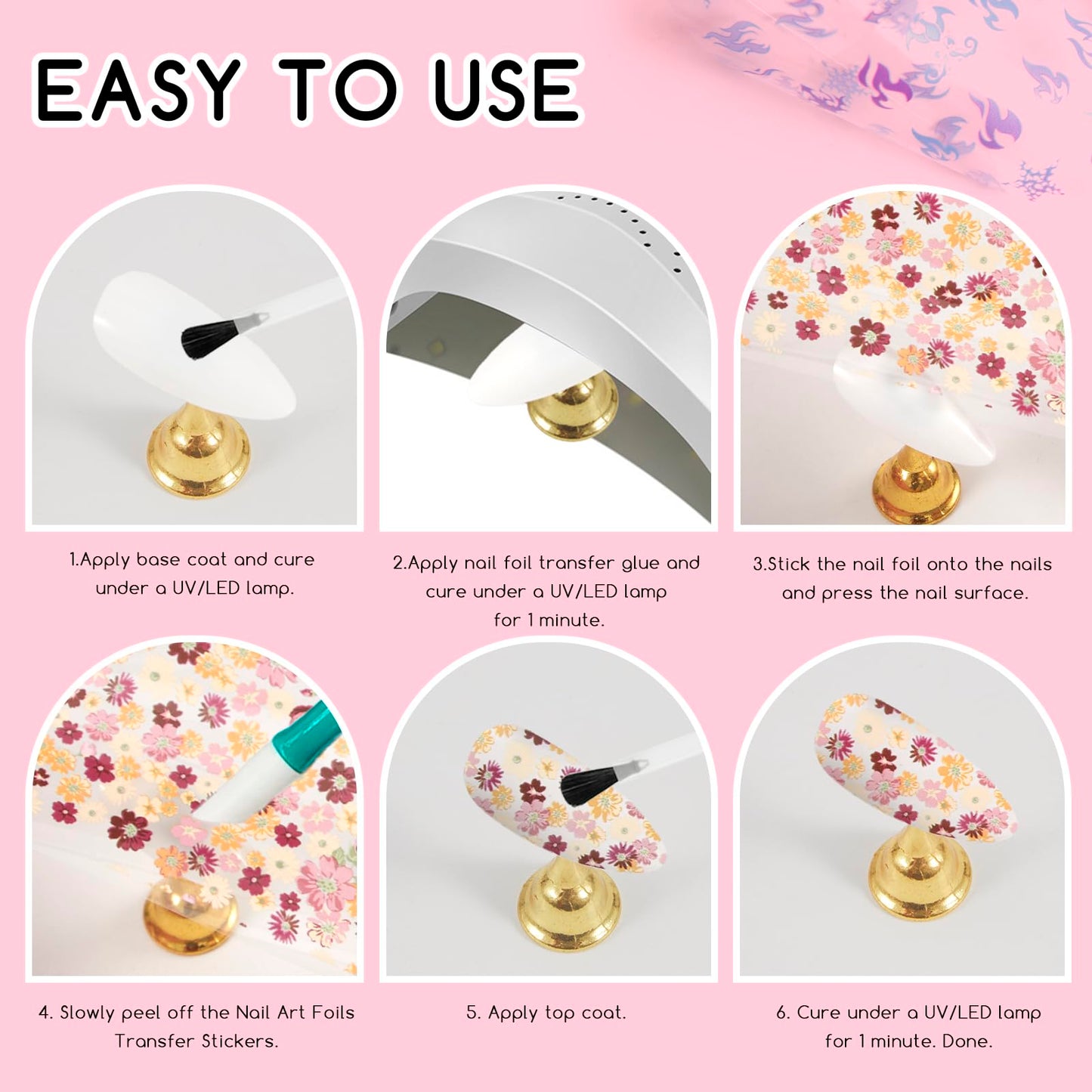 XEAOHESY 300 Sheets Nail Foils Transfer Nail Art Stickers Flower Butterfly Aurora Gradient Marbling Nail Foil Sheets Leopard Print Transfer Foil for Nails Decoration