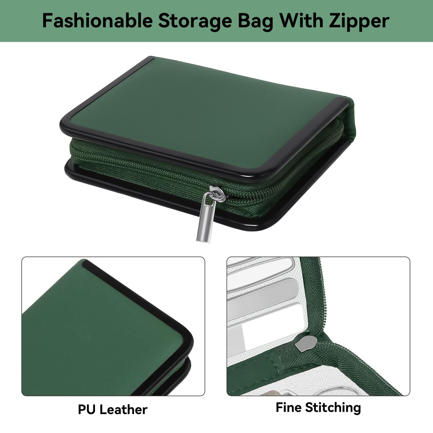 2026 Manicure Pedicure Set 10 in 1, Stainless Steel Nail Clipper Kit, Nail Trimmer Grooming Kit for Men Women, Professional Nail Care Tools with Green PU Leather Travel Case for Home & Travel