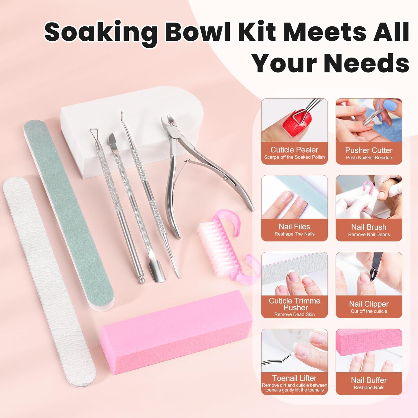 Yokilly Toe Nail Soaking Bowl: Large Size Acetone Proof Toe Soaking Tray for DIY enthusiasts Home Use - Shoe Design Foot Soaking Bath Tub for Soak Off Dip Powder Gel Polish Remover (Clear)