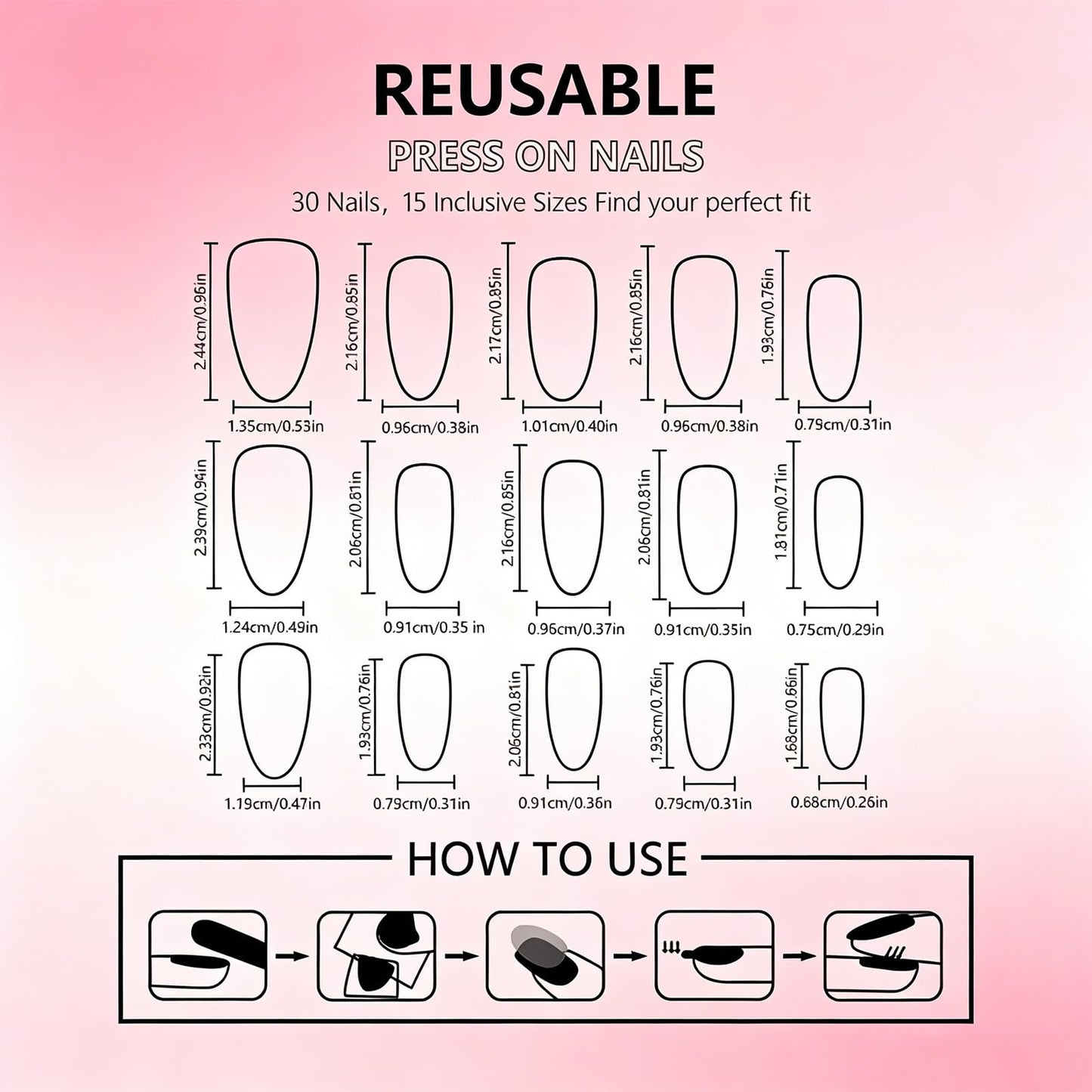 Ocean Press on Nails 3D Starfish False Nails with Seashell Design Medium Almond Fake Nail Glossy Sparkly Blue Gradient Glue on Nail White French Tips Stick on Fingernails for Women Summer Daily Wear