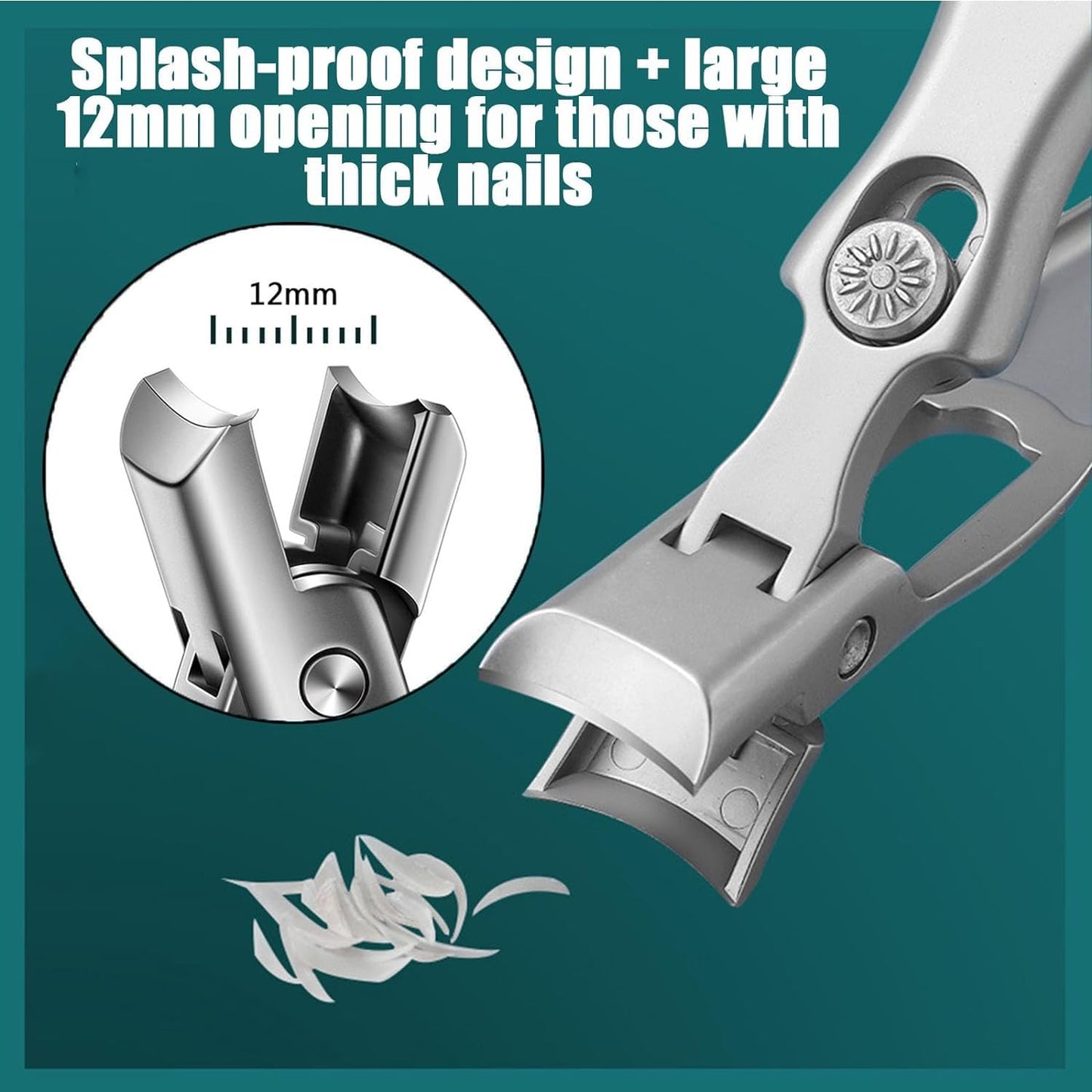 Ynyjzz Luxgrip Nail Clippers, Sherum Nail Clipper, Satismoon Nail Clipper, German Nail Clippers for Men, Nail Professional Nail Clippers with Catcher, Ultra Comfort Clip Nail Clippers for Men (Black)