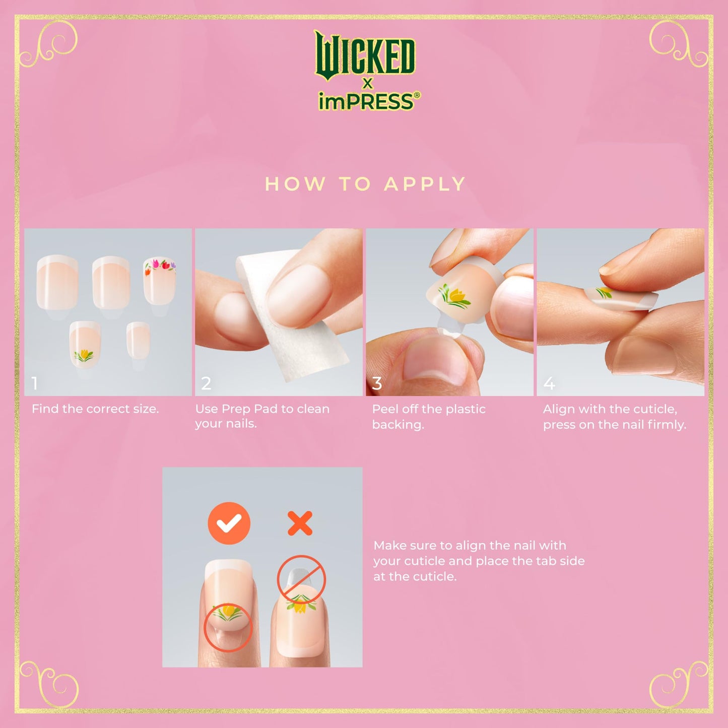 WICKED X imPRESS Press On Nails, New Improved Adhesive, Up To 10 Day Hold, ‘Beautifical’, White, Medium Oval, Includes 30 Fake Nails, 1 Prep Pad, 1 Manicure Stick, 1 Mini File