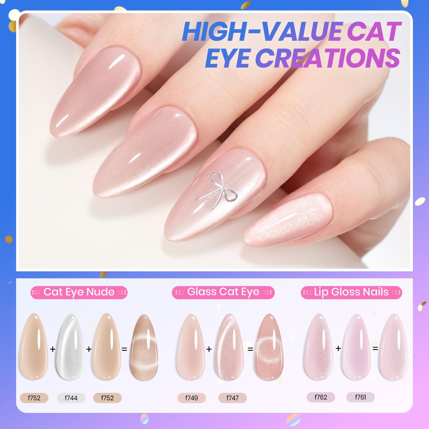 Beetles Jelly Gel Nail Polish Set - Christmas Gift Box Nude Sands Collection 75 PCS Jelly Nail Polish Kit Nude Pink Milky White Glitter Silver Cat Eye Base Glossy Matte Top Coat Winter Gift for Women