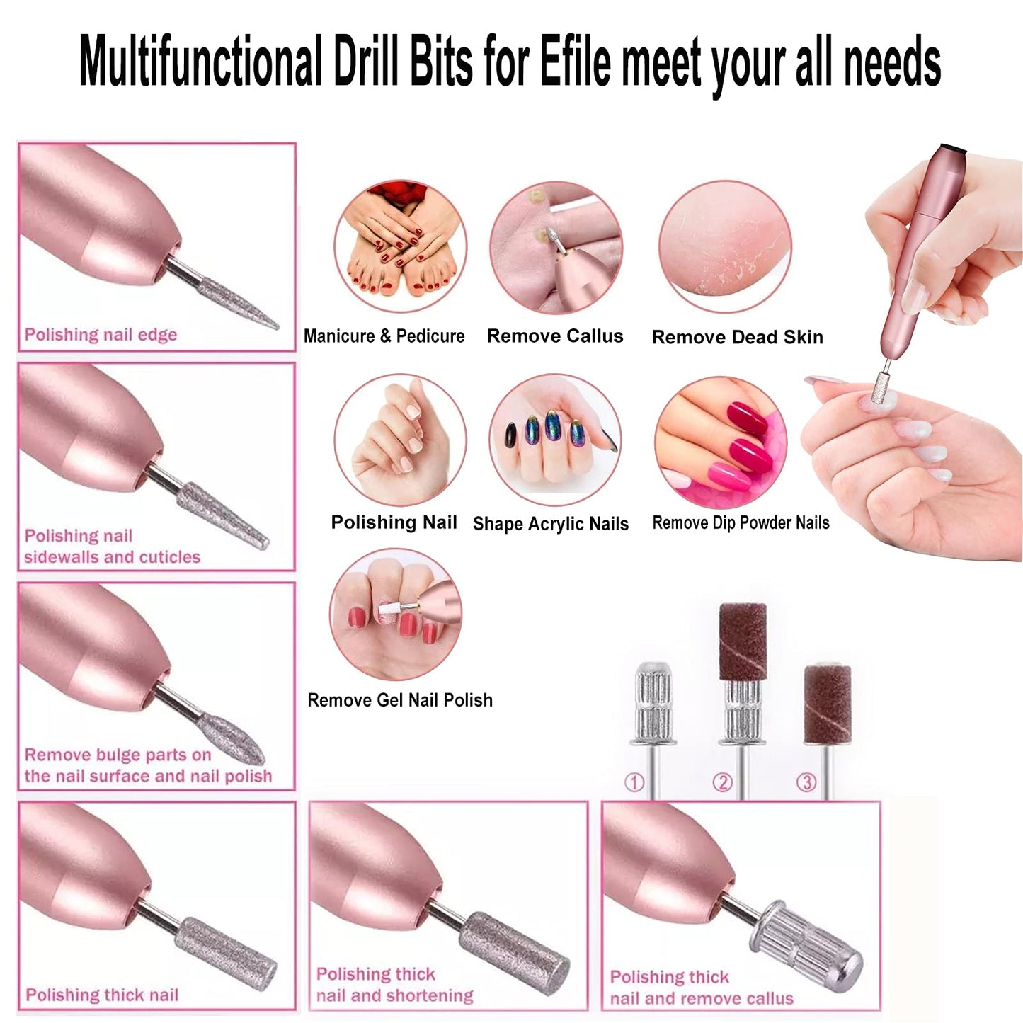 2026 Upgrad 116 PCS Portable Electric Nail Drill with 120W UV LED Nail Lamp Set,Gel Light Drill Kit,Acrylic Nails Gel Polishing Shape Tools Supplies Set,Manicure Pedicure Nail Files DIY