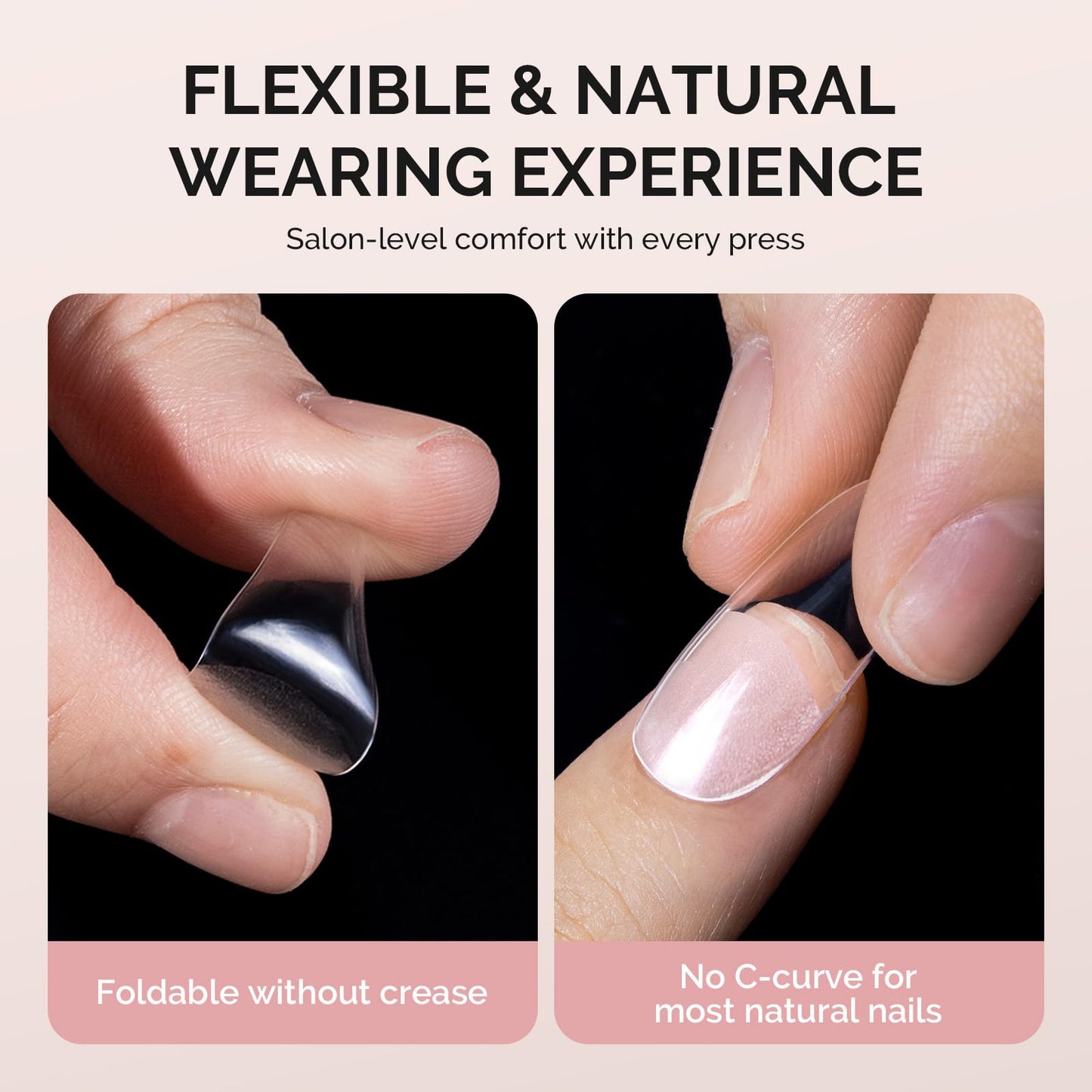 MelodySusie Half Cover Short Almond X Nail Tips - 600Pcs 15 Sizes Clear Acrylic, Half Matte Press on Nails for DIY Extension & Salon Use, Pre-Shaped for Long-Lasting Manicure