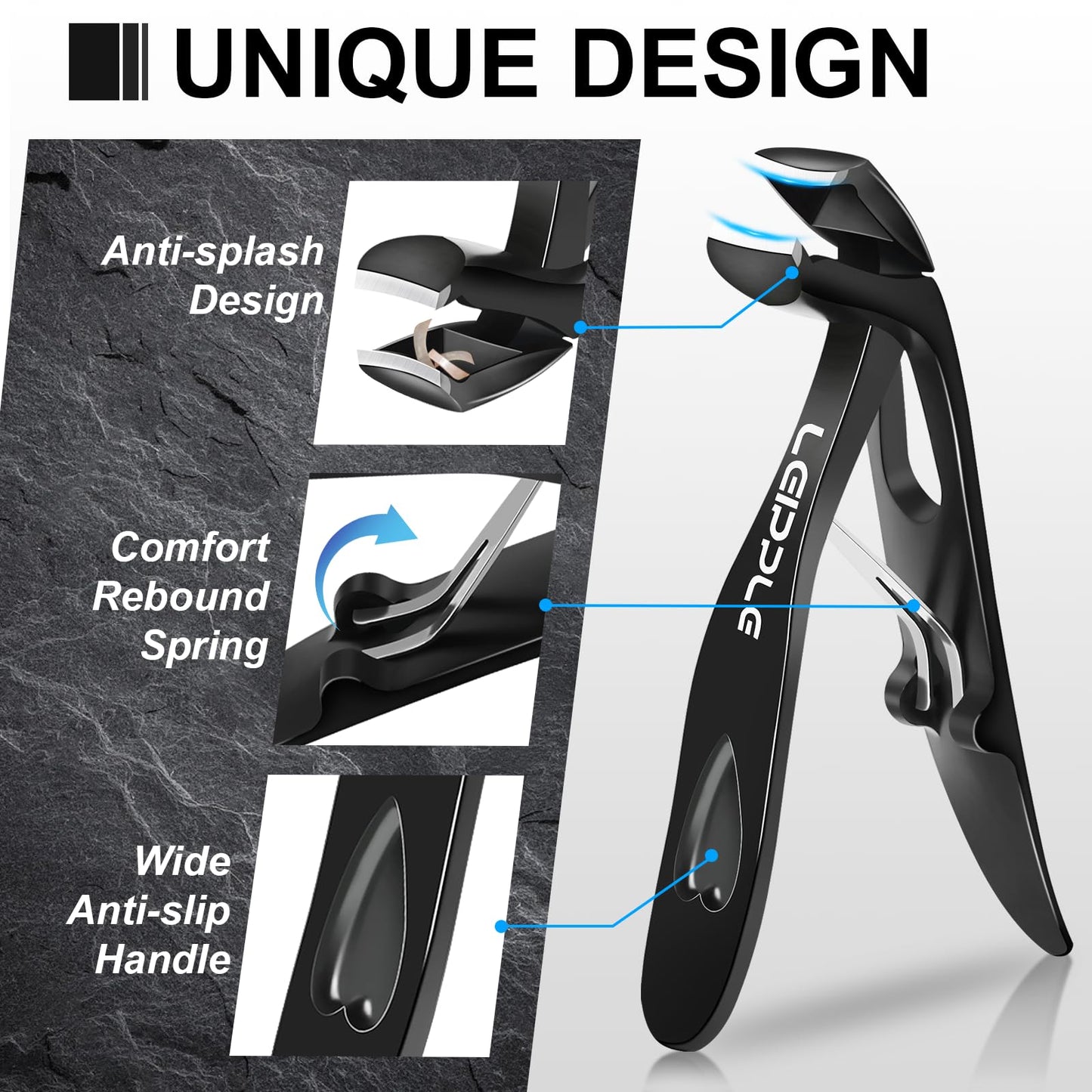 2026 Toenail Clippers for Thick & Ingrown Nails, Professional Nail Clipper Set with Pedicure Tool, Super Sharp Fingernail Cutter with Catcher, Podiatrist Toe Nail Clippers Kit for Seniors, Men & Women