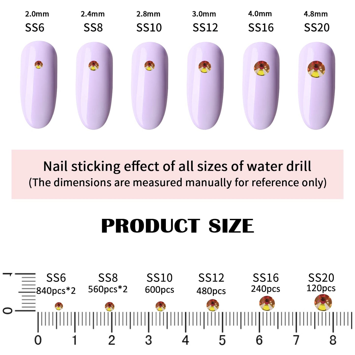 Meibite Red Flame Glass Flatback Rhinestones for Nails, Crafts & Clothes – 4240PCS 6 Sizes (SS6–SS20) Crystal Gems Kit with Tweezers & Picker, Non Hotfix DIY Rhinestones for Tumblers, Shoes, Nail Art