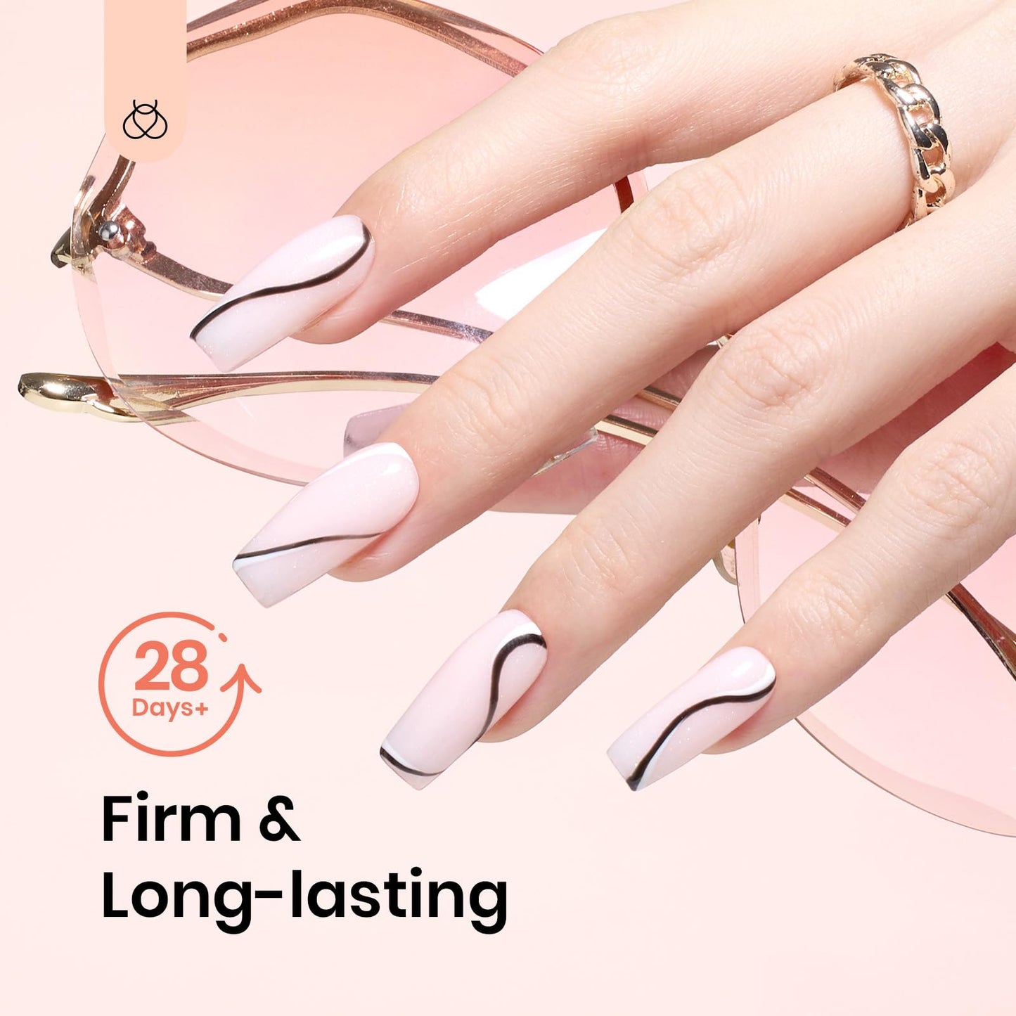 Beetles Poly Extension Gel Nail Kit, 4 Colors Nude Pink Neutral With Base Top Coat Manicure Enhancement All In One Poly Nail Gel Kit, Gift for Women