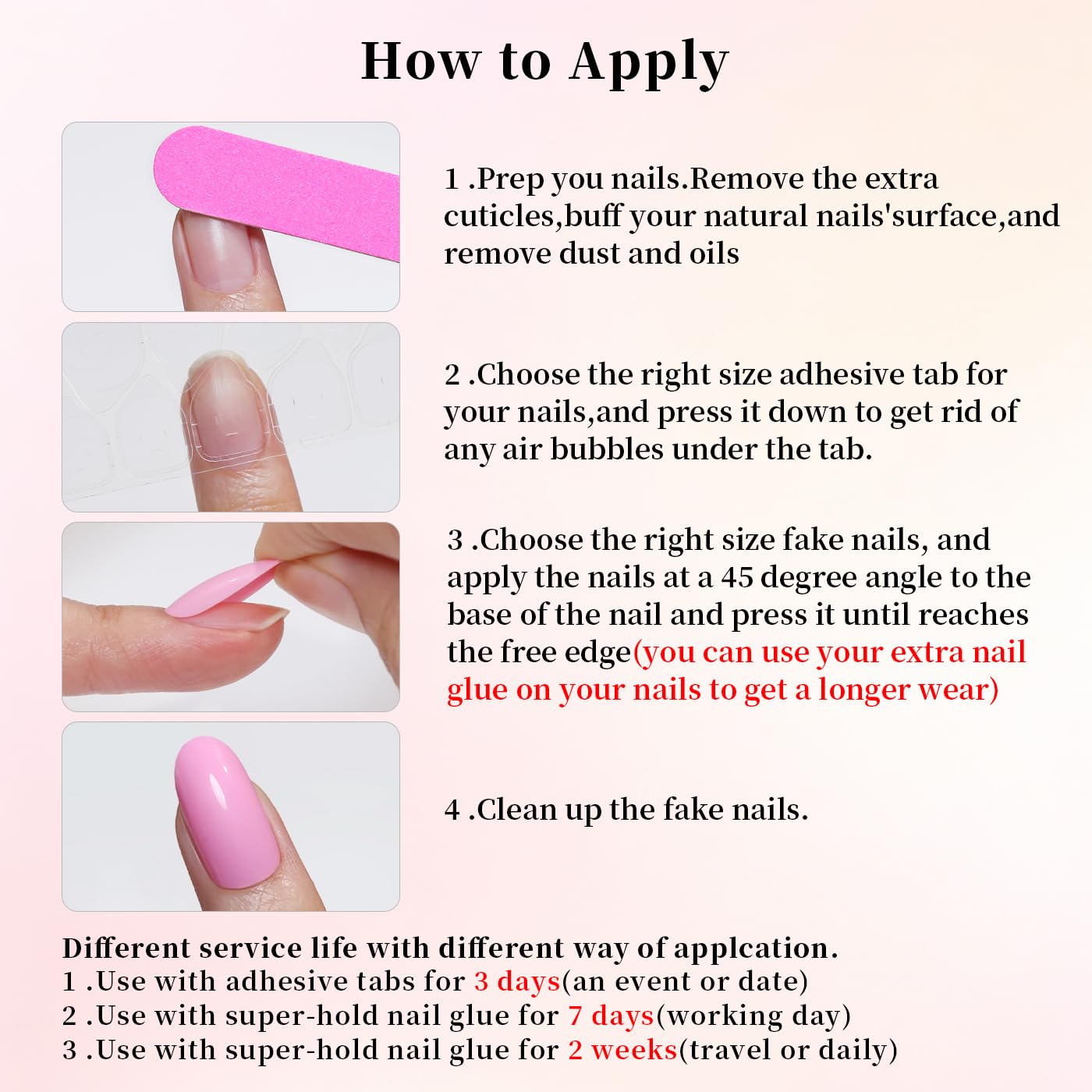 Goolich Gold Chrome French Tip Press On Nails Medium Almond, Sheer Pink Nails Press ons Set with Adhesive Tabs, 24 Pcs 12 Size Reusable Full Cover Glue on Nails for Women