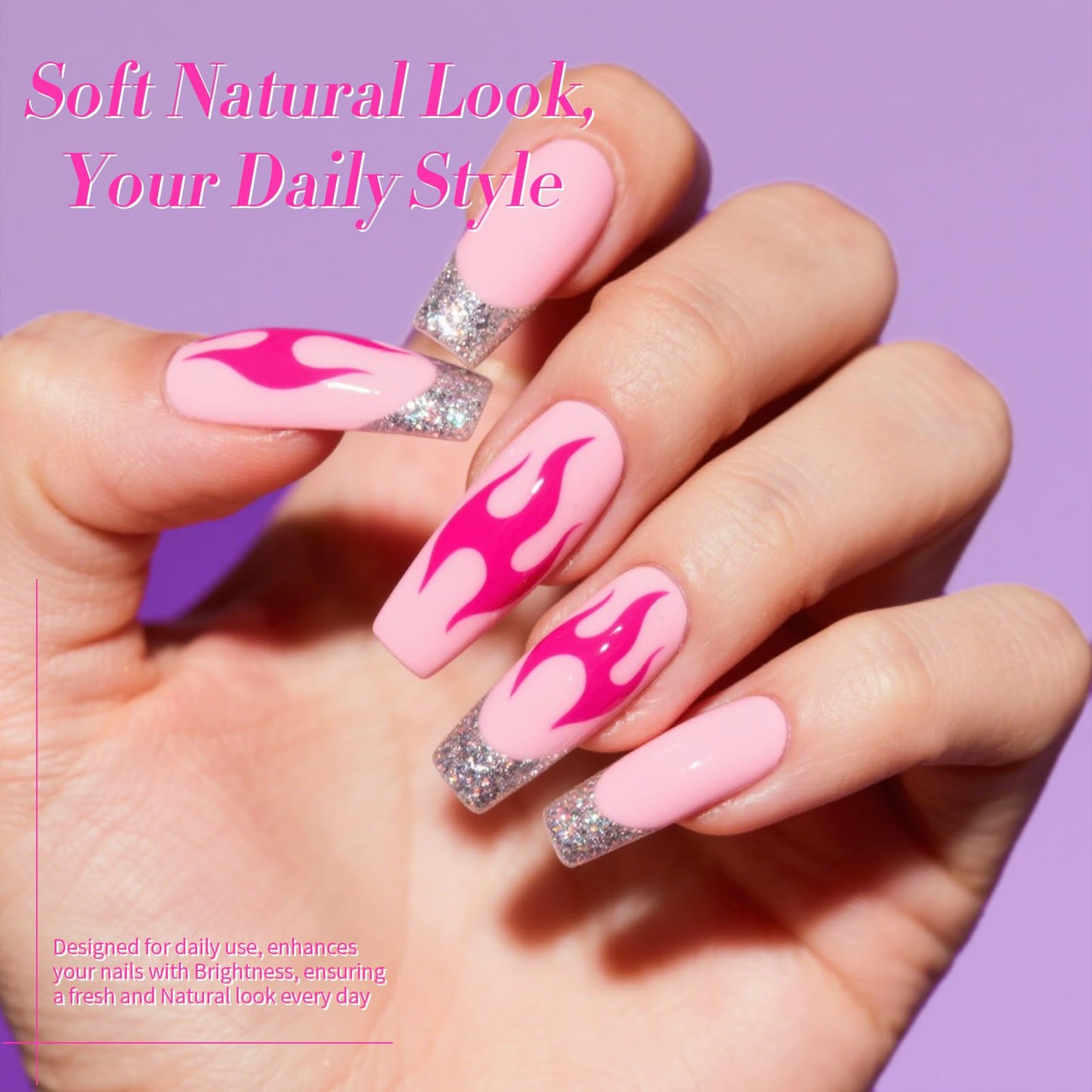 Born Pretty Pink Gel Nail Polish 6 Colors Shimmer Glitter Pearl Mermaid Hot Pink Purple Shades Gel Polish Kit Soak Off Gel Nail Kit Collection Nail Art Gel Manicure Kit DIY at Home Salon Gifts