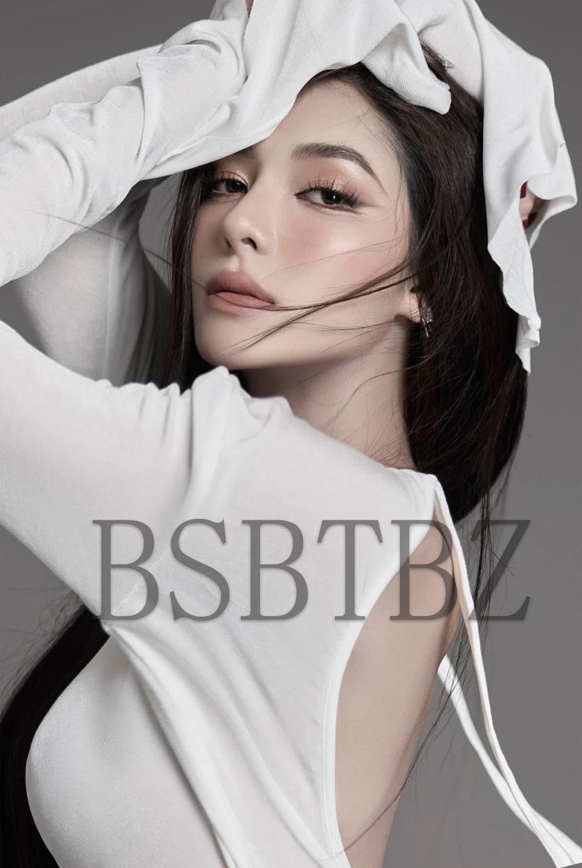30Pcs Summer Press on Nails Medium Almond Fake Nails 3D Butterfly Flower Design Colorful French Tip False Nails Rhinestone Acrylic Nails Water Ripples Pink Gradient Flowers Stick on Nails for Women