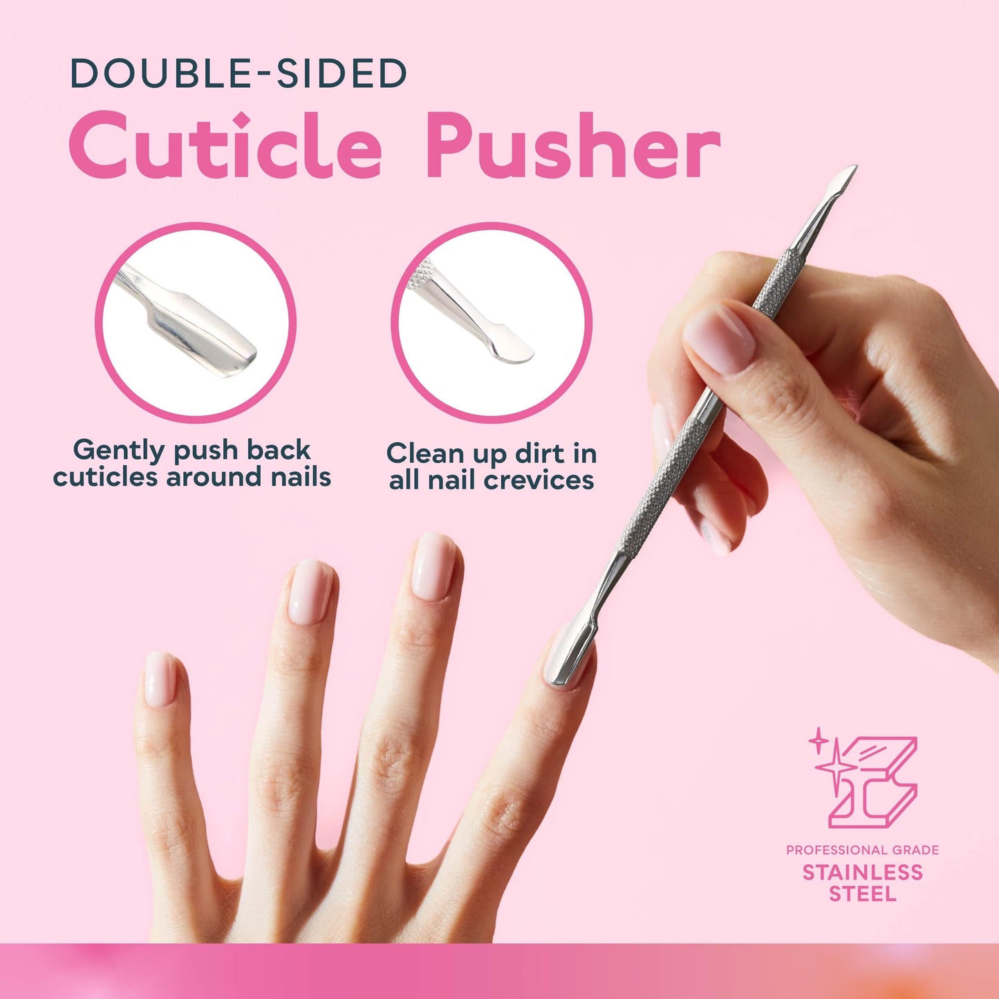 SUNUV UV LED Nail Lamp with 4PCS Cuticle Nippers, Cuticle Pusher with Nail File and Buffer Set, Professional Stainless Steel Durable Pedicure Manicure Nail Care Tools