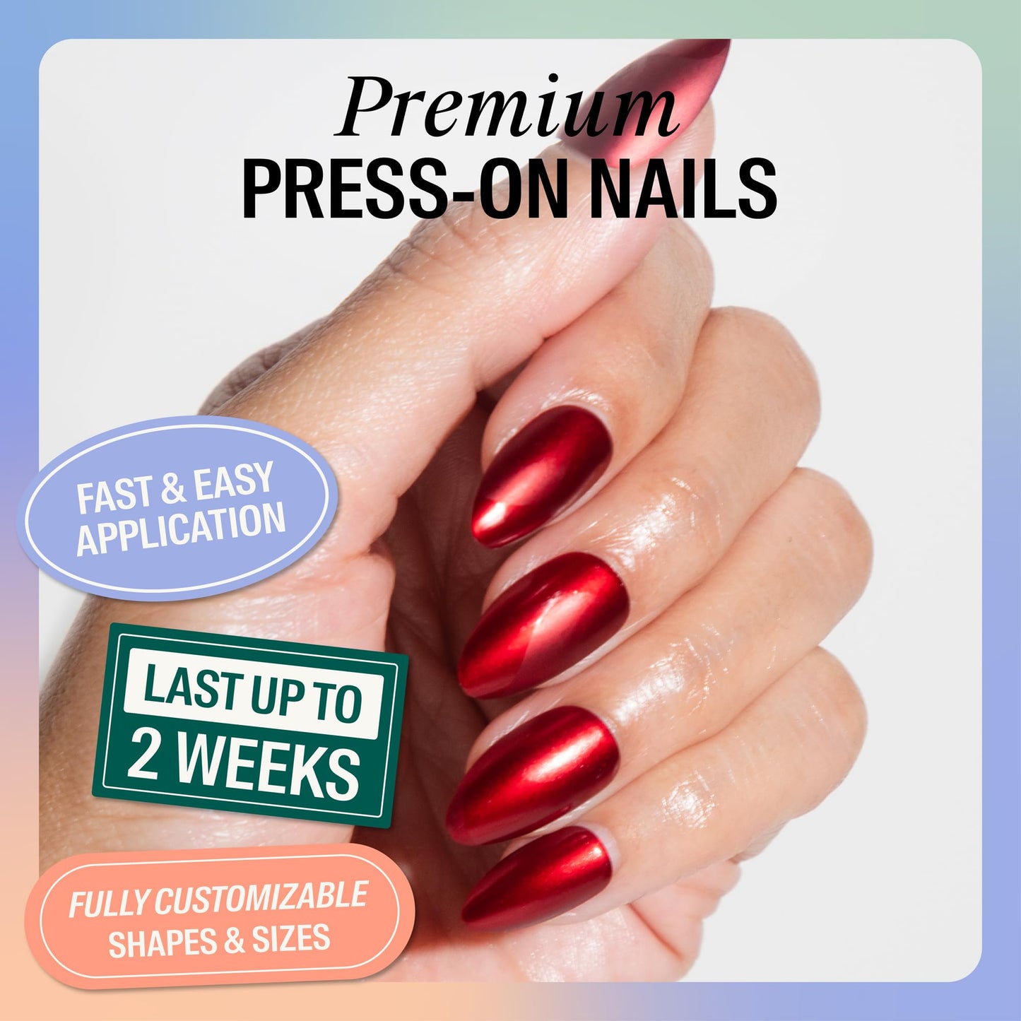 Chillhouse - Chill Tips, Press on Nails Kit - She's on Holiday (Almond) - 30 Nail Shapes & Sizes - Up to 2 Weeks of Wear - Customizable Fit - Reusable - Latina Founded, Women Owned - Beauty, Self Care