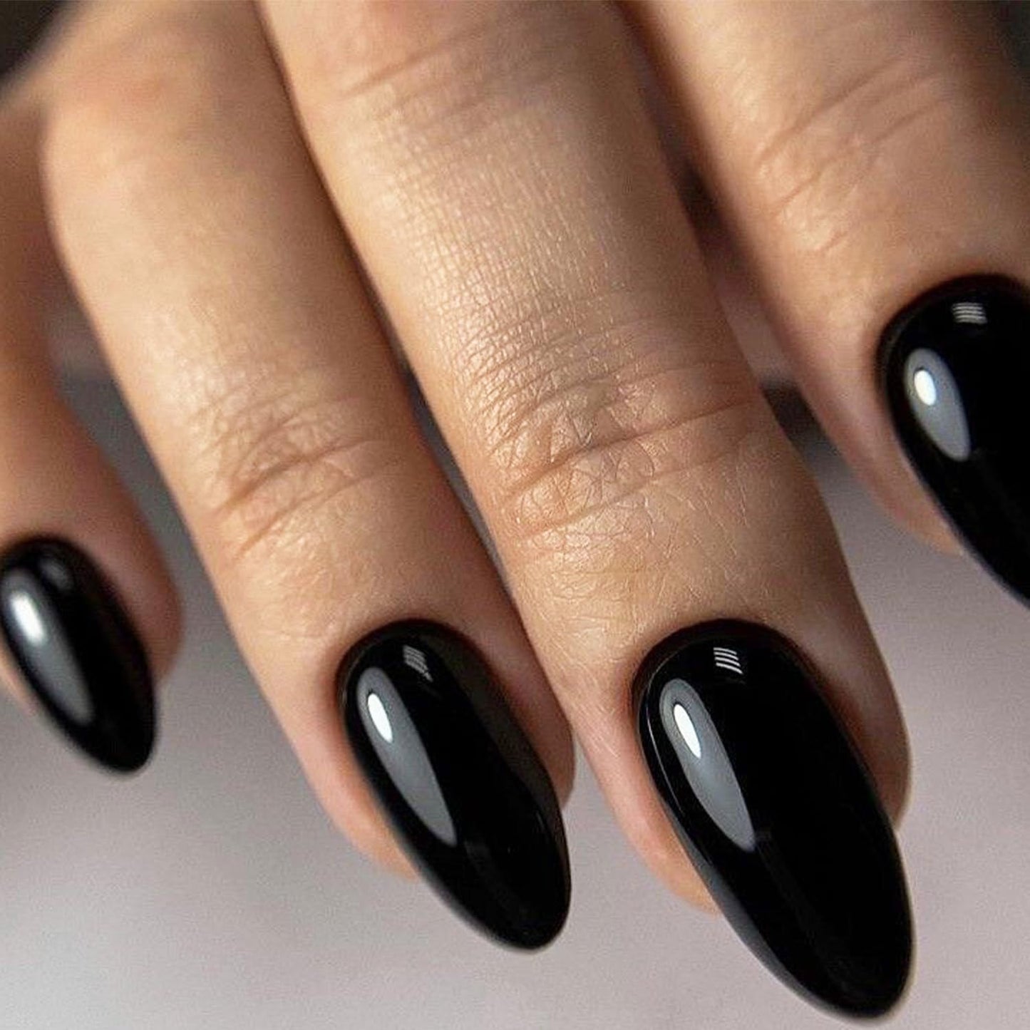 GLAMERMAID Cherry Red Press on Nails Medium Almond, Handmade Jelly Soft Gel Burgundy Emo Dark Red Glue on Nails, Pure Black Short Oval Stick on Nails Gel, Acrylic False Fake Nails Kit for Women