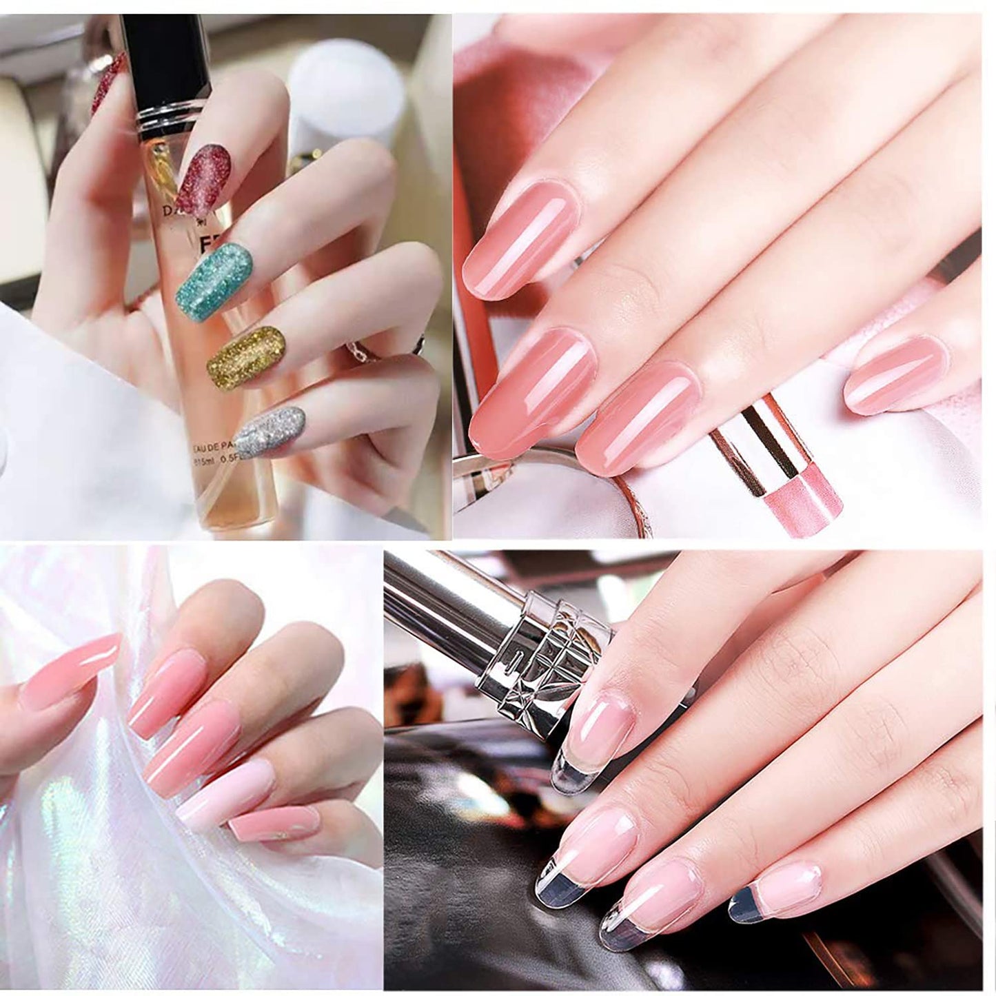 Complete Nail Studio Set with 48W UV LED Lamp, 22pcs nail polish with Base Coat and Top coat, 3 Colors Extension Poly Nail Gel set，Nail Drill & More,Professional Manicure Tool for Home DIY Salon