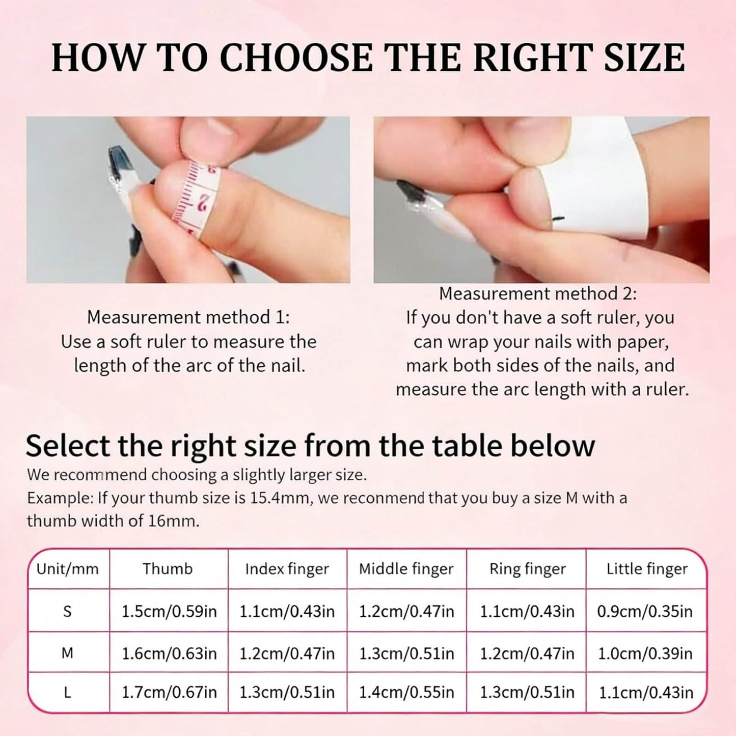 Handmade Acrylic Press on Nails Short Duck Nails Press on Thick French Tip with 3D Design Reusable Glossy Fake Nails Cute Nail Art DIY for Women 10pcs (Size M）