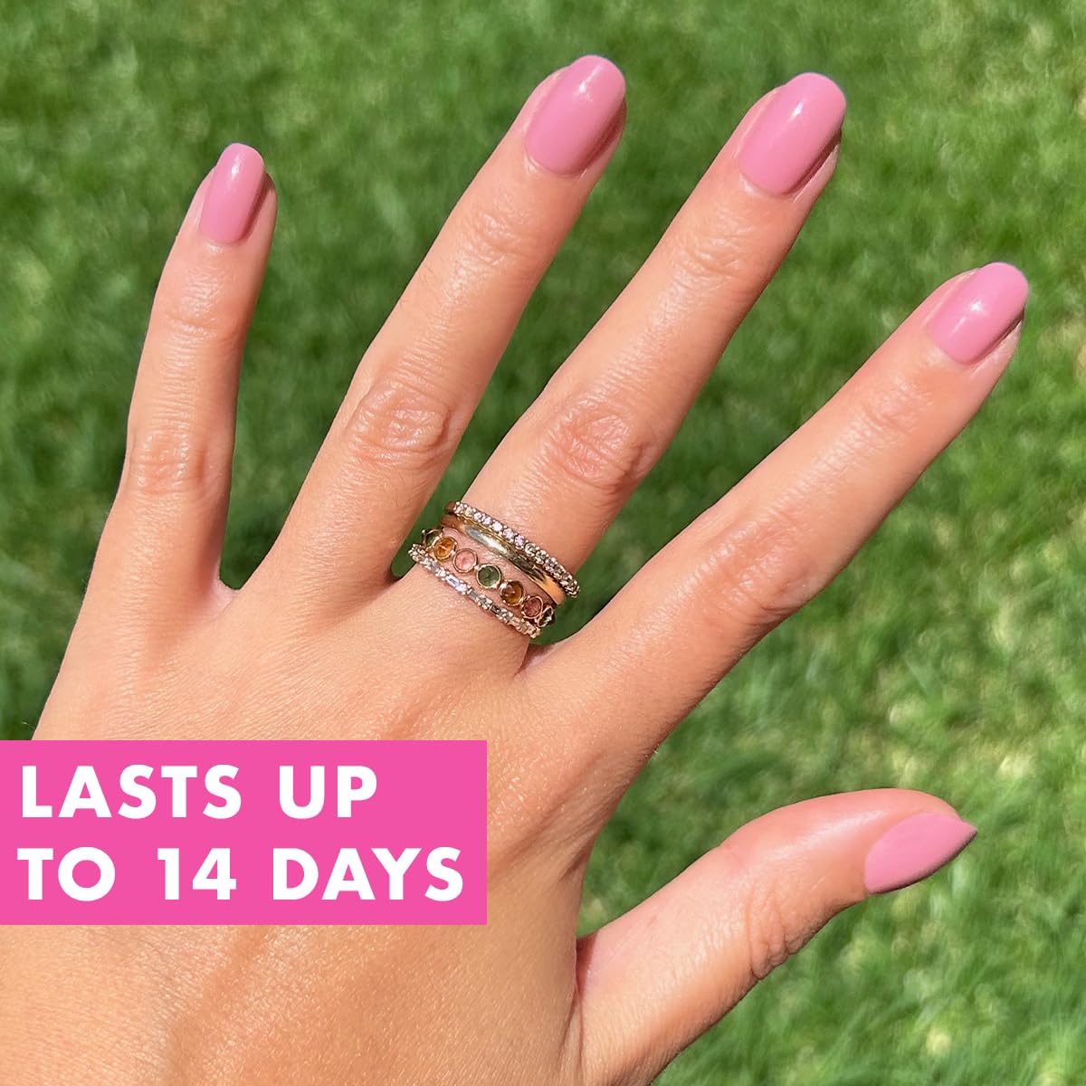 Olive & June Instant Mani Press On Nails (Glue) | Mauve | Extra Short, Round | 42 Fake Nails, 21 Sizes | Non-Toxic, Long-Lasting | Recycled Materials | Realistic Look | World Lit