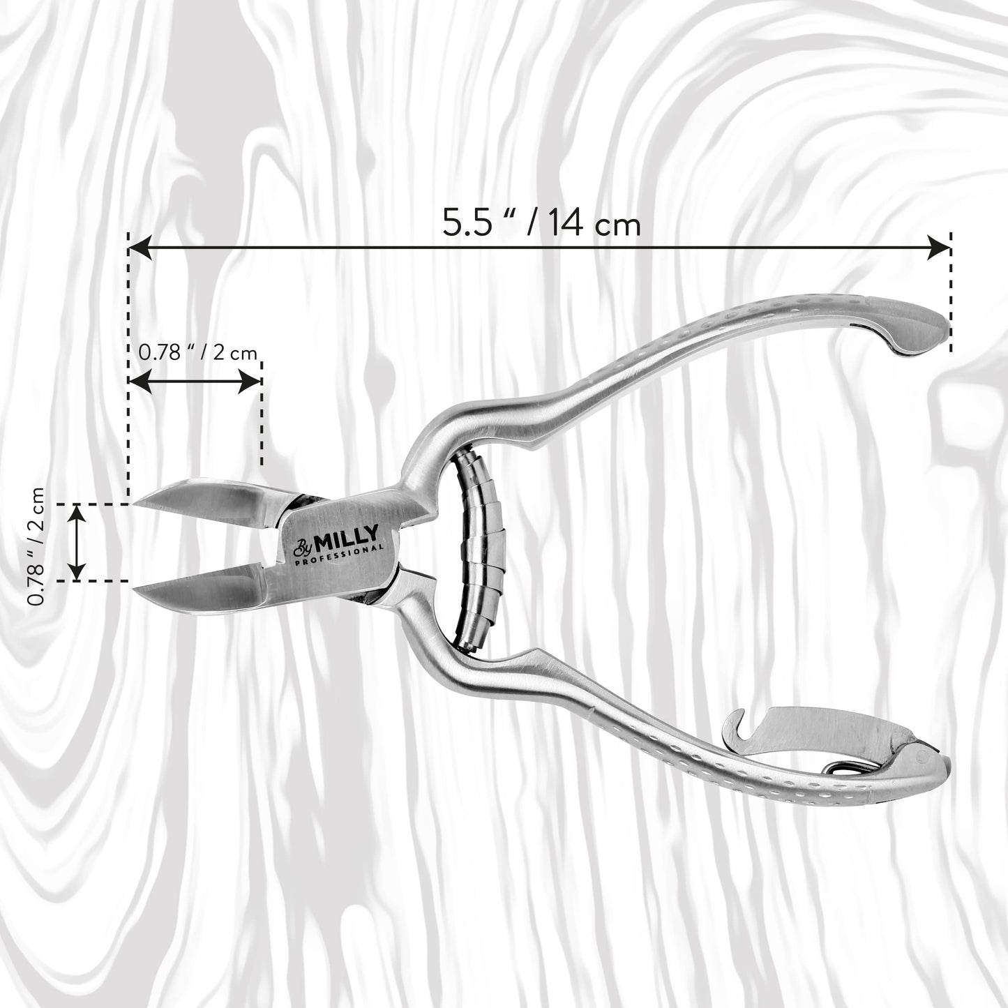 By MILLY High Carbon Stainless Steel Heavy Duty Toenail Clippers for Thick Toenails | Trim Thick or Hard Toenails | Professional Nail Clippers for Seniors & Podiatrist Toenail Clippers (Silver)