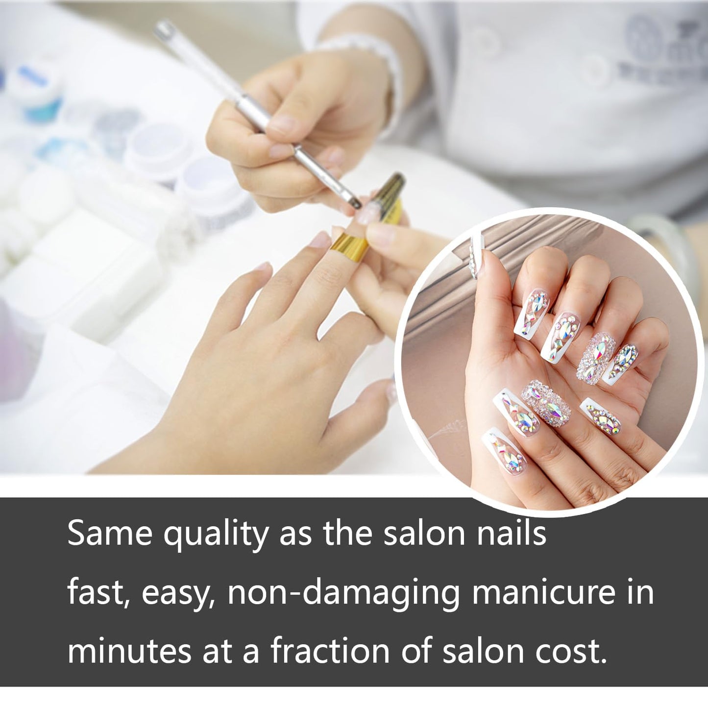 TENACIOUS & LOUCIA Handmade Press on Nails Long, Hand Made Nails Short,Fake Nails,Nails Press on,French tip Press on Nails,Press on,False Nails,Press on Nail kit LH53 L