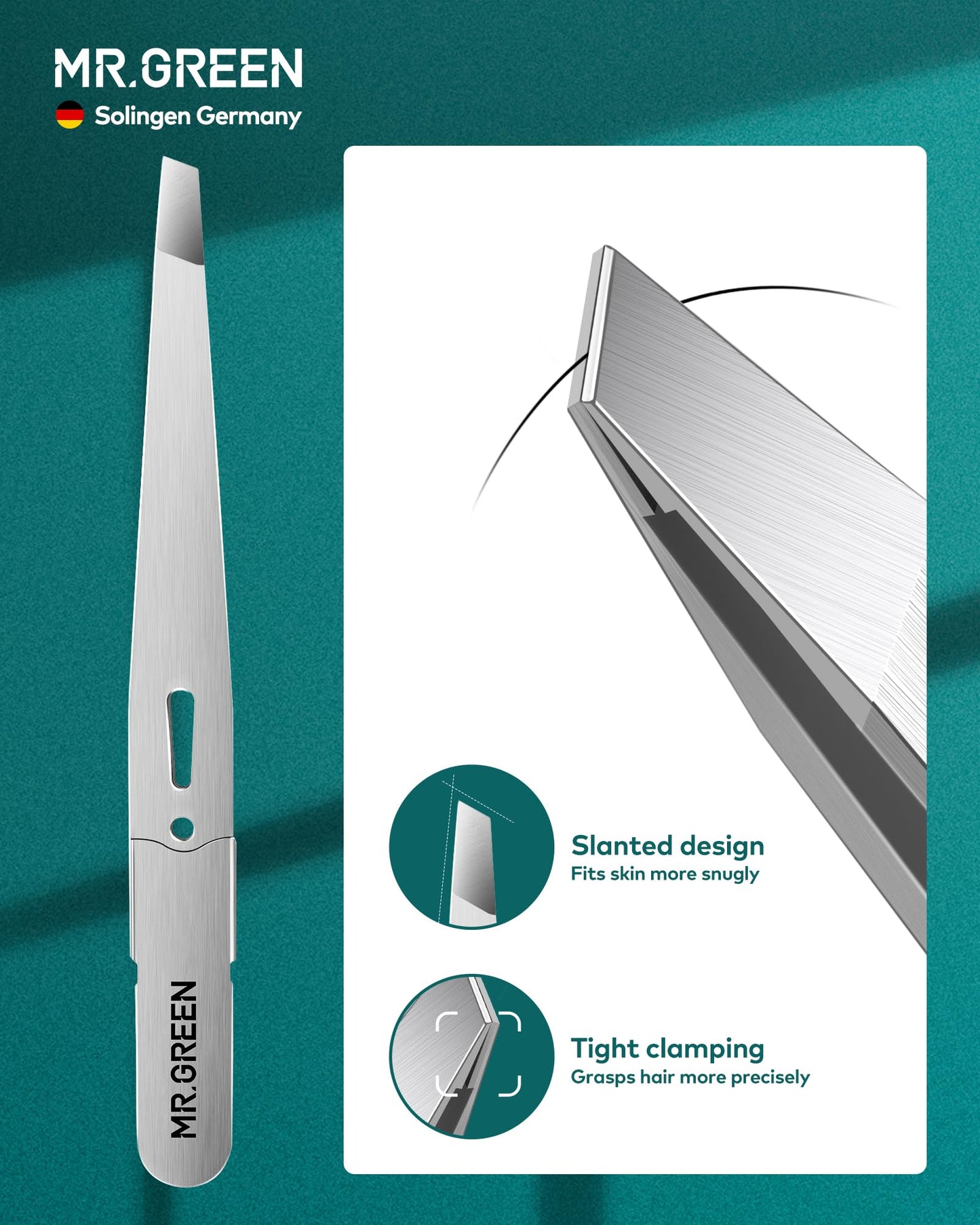 MR.GREEN Metal Nail File and Tweezers