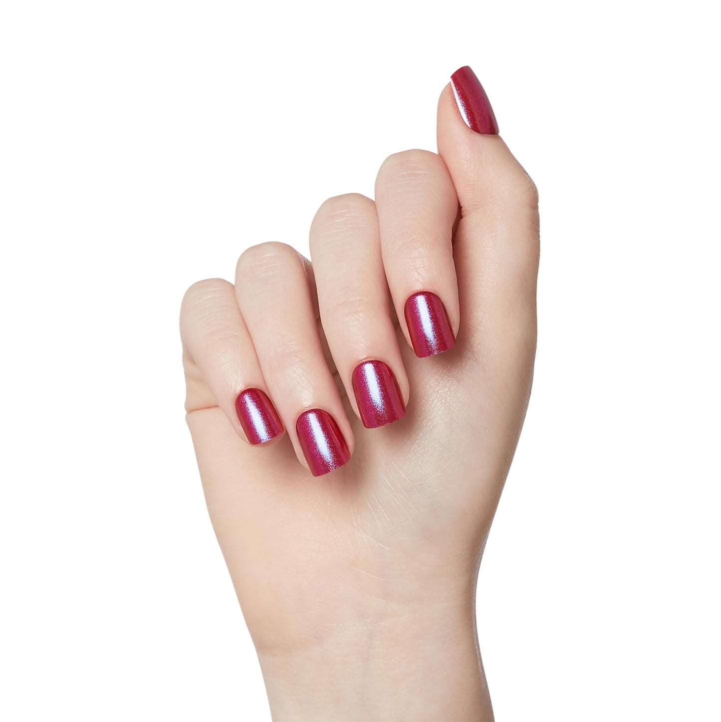 Kiss Impress No Glue Mani Press On Nails, Color FX, 'This City', Red, Short Size, Squoval Shape, Includes 30 Nails, Prep Pad, Instructions Sheet, 1 Manicure Stick, 1 Mini File