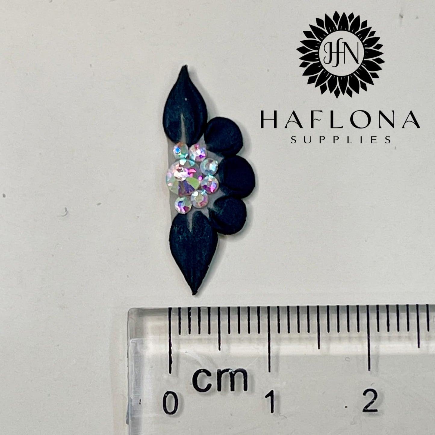 Set 24Pcs Long Poinettia-5P Enhance Your Artistic Projects with Handmade 3D Acrylic Flower Nails Charm For Long Size XL, XXL,XXXL - HaFLoNa (Long Poinettia (5 Petals))