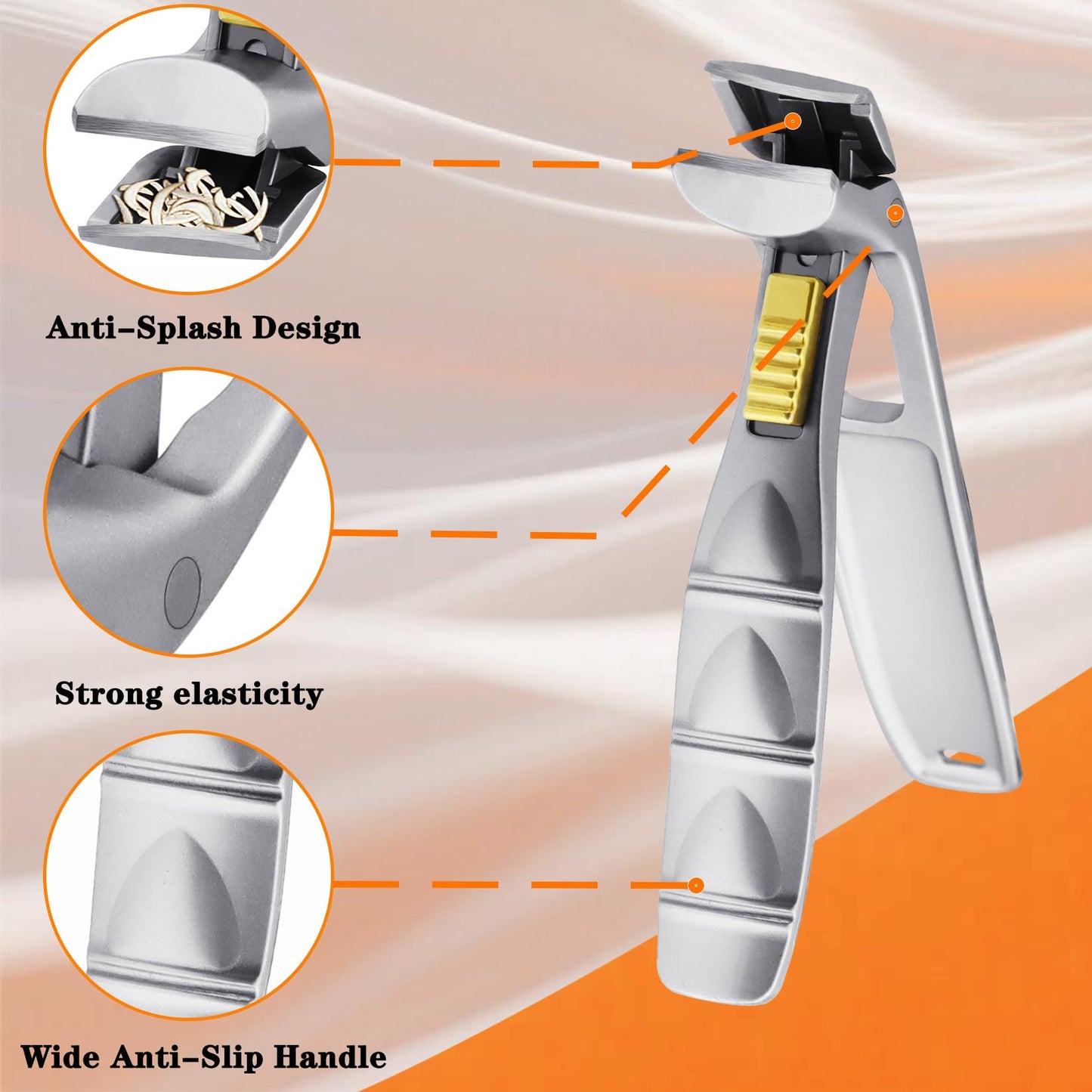 XGIZMOO Toenail Clippers for Thick Toenails-Angled Head,Toe Nail Clippers for Thick Nails for Seniors,Finger Nail Clippers for Men with Wide Jaw Opening, Heavy-Duty Nail Cutters
