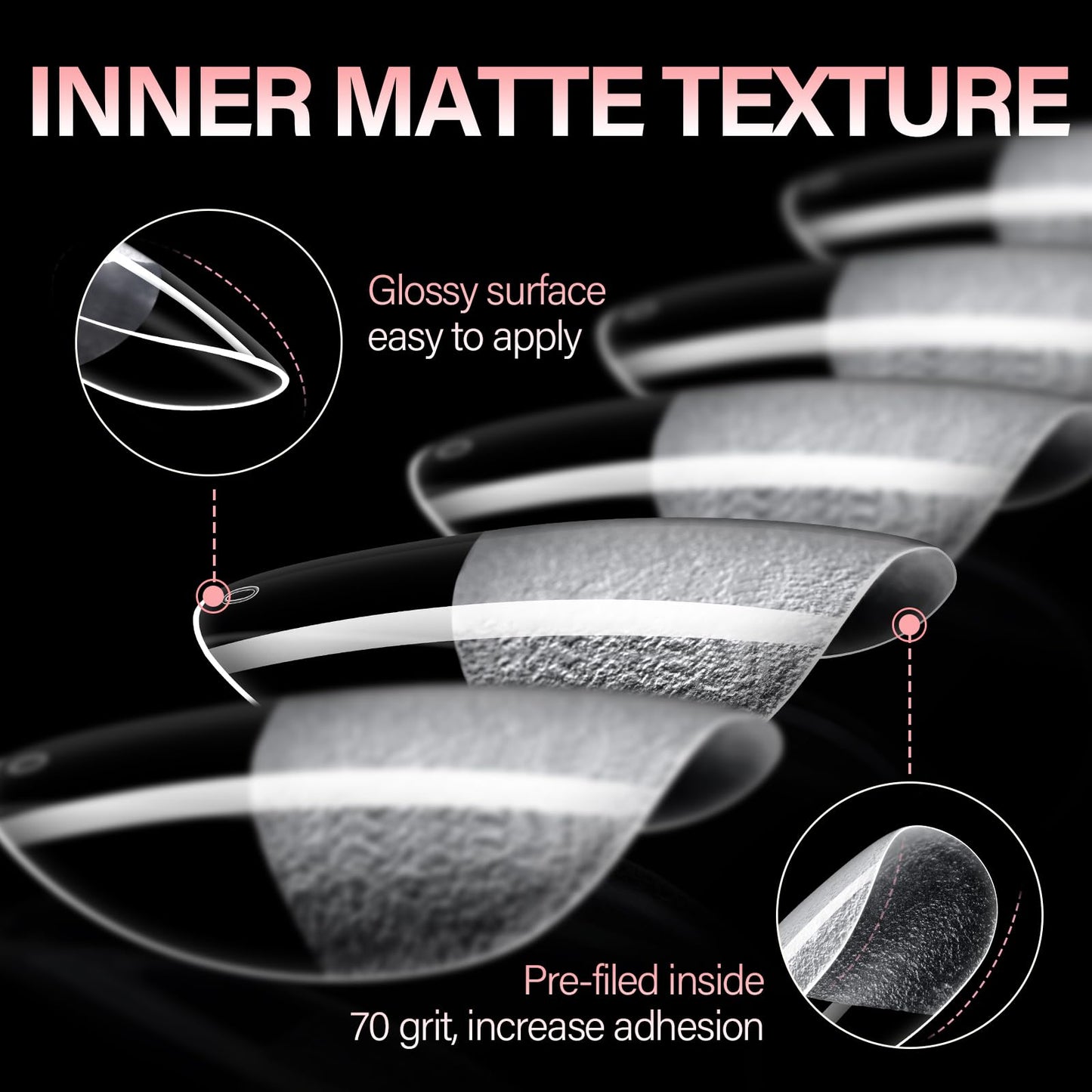 AILLSA Extra Short Almond Nail Tips for DIY Beginners - 12 Sizes 240pcs Half Matte False Nail Tips Pre-shaped Short Nails Tips, Acrylic Fake Press on Nails Extension